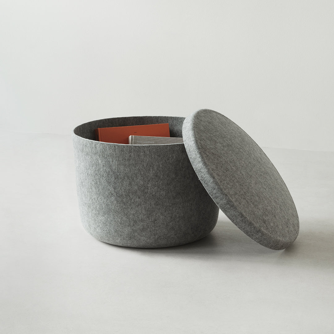 Stylish Hide Storage Pouf Ottoman - Versatile Seating & Storage Solution for Living Room, Bedroom, or Nursery