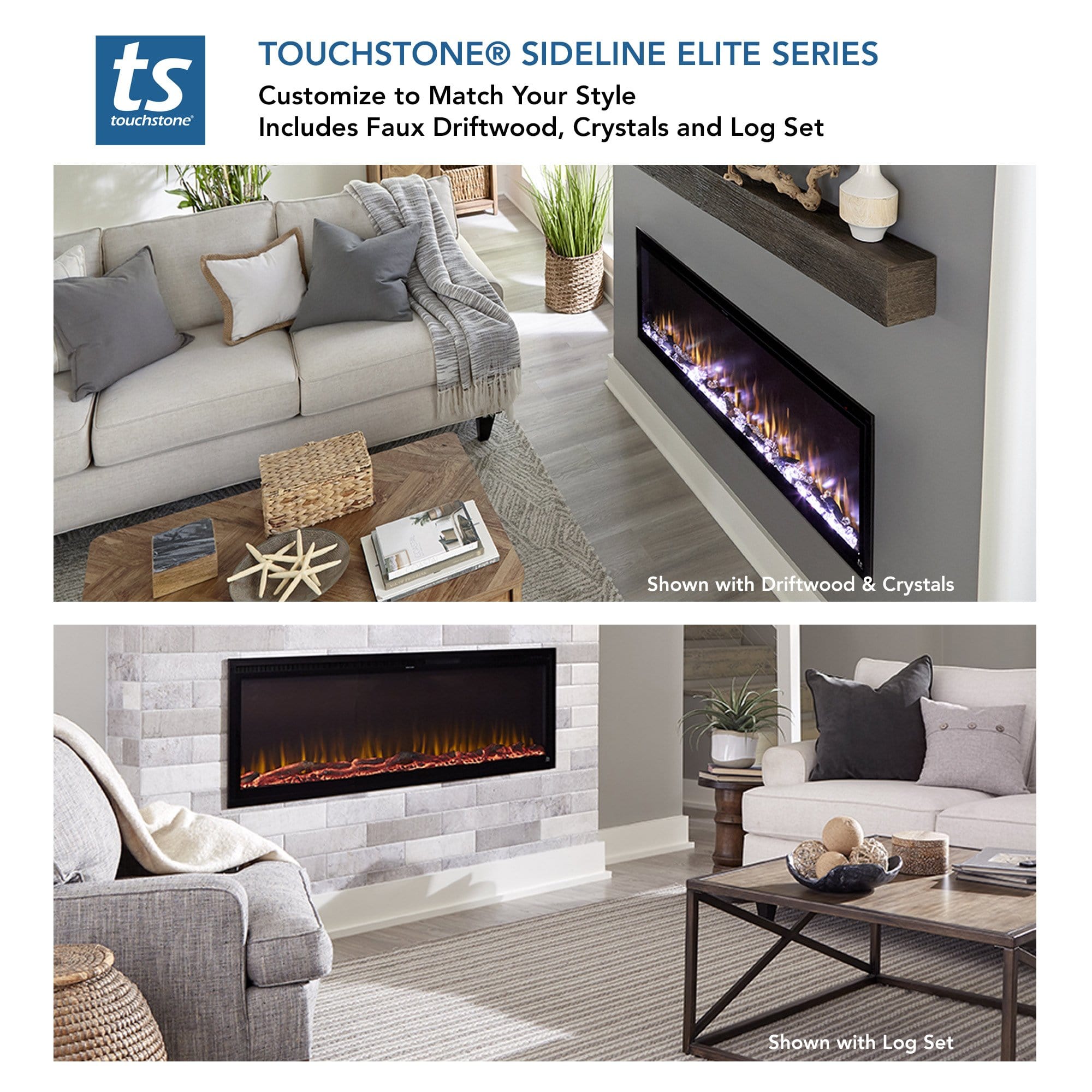 Sideline Elite 84 Inch Recessed Smart Electric Fireplace with Remote Control - Modern Heating Solution for Living Room, Bedroom & Office (Model 80050) - Perfect for Home Decor & Winter Warmth