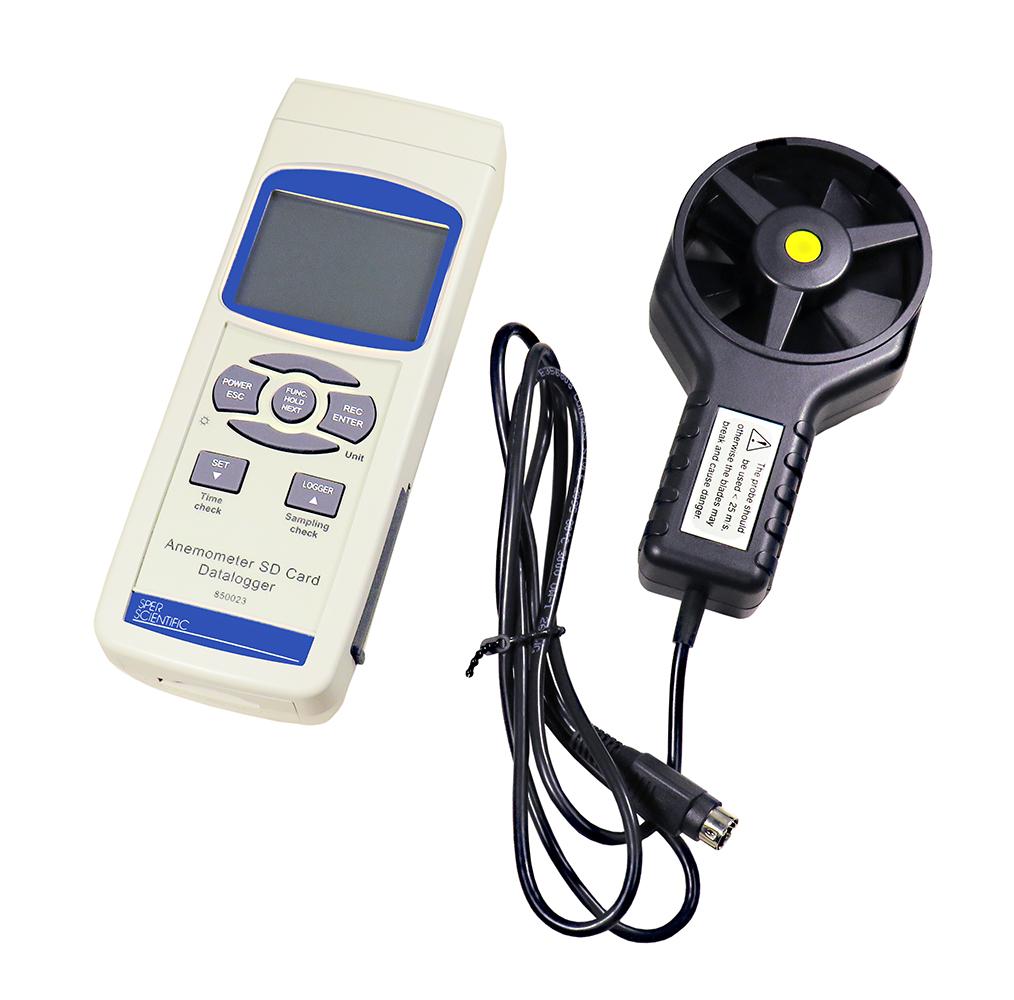 Digital Anemometer with SD Card Logger - Portable Wind Speed Meter for Weather Monitoring, HVAC Testing, and Outdoor Activities