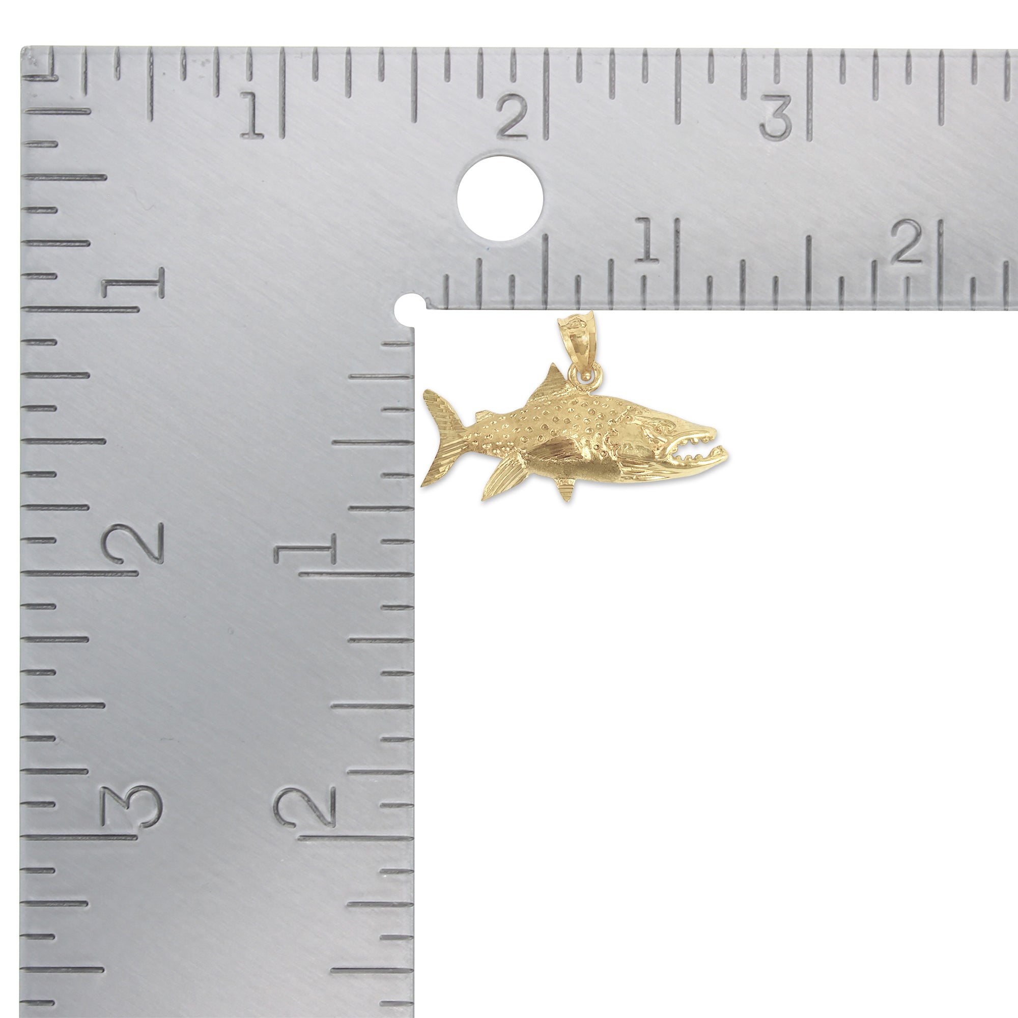 14K Yellow Gold Diamond-Cut Fish Pendant Necklace - Elegant Jewelry Gift for Women, Perfect for Birthdays, Anniversaries & Special Occasions