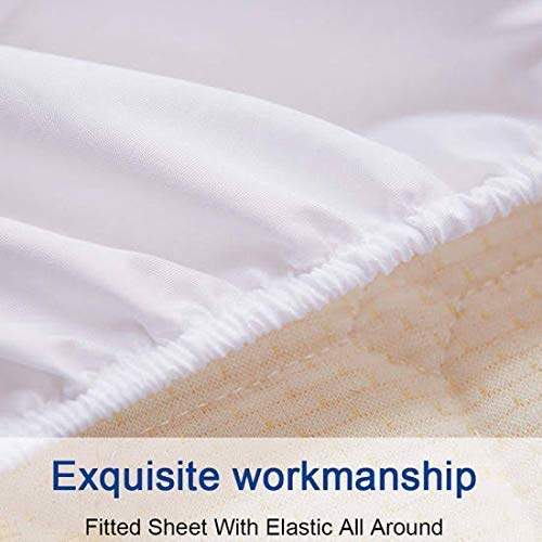 100% Cotton Split Queen Sheet Set (5Pc) - 800 Thread Count Adjustable Bed Sheets with 24