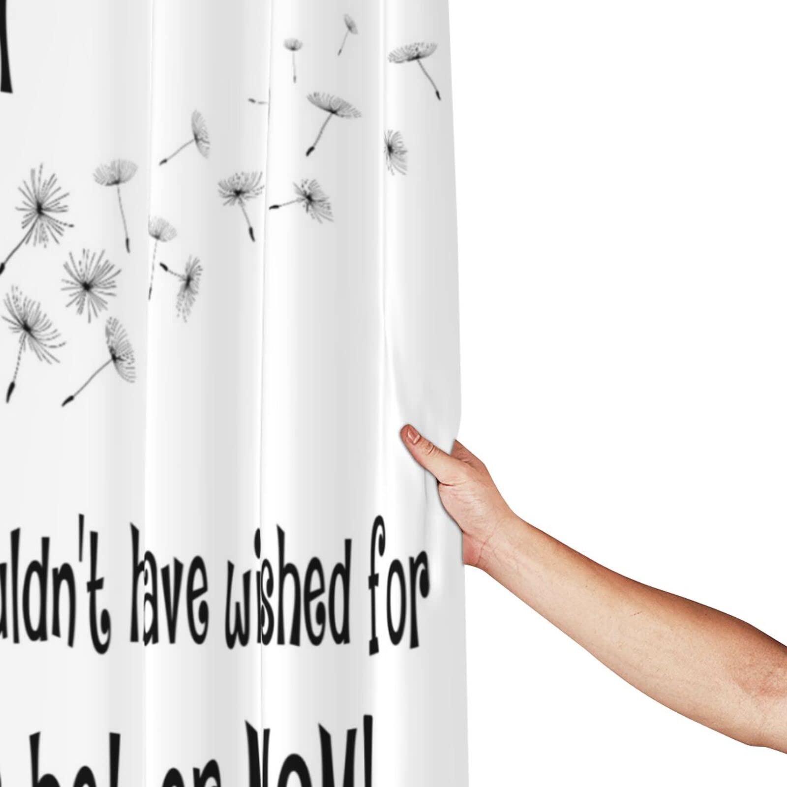 I Love You Mom Dandelion Shower Curtain - Waterproof Polyester Bathroom Decor with Hooks Set (60x72 Inches) - Perfect for Mother's Day Gifts & Bathroom Makeover