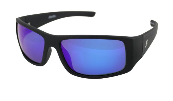 Blue Mirror/Smoke/Matte Black