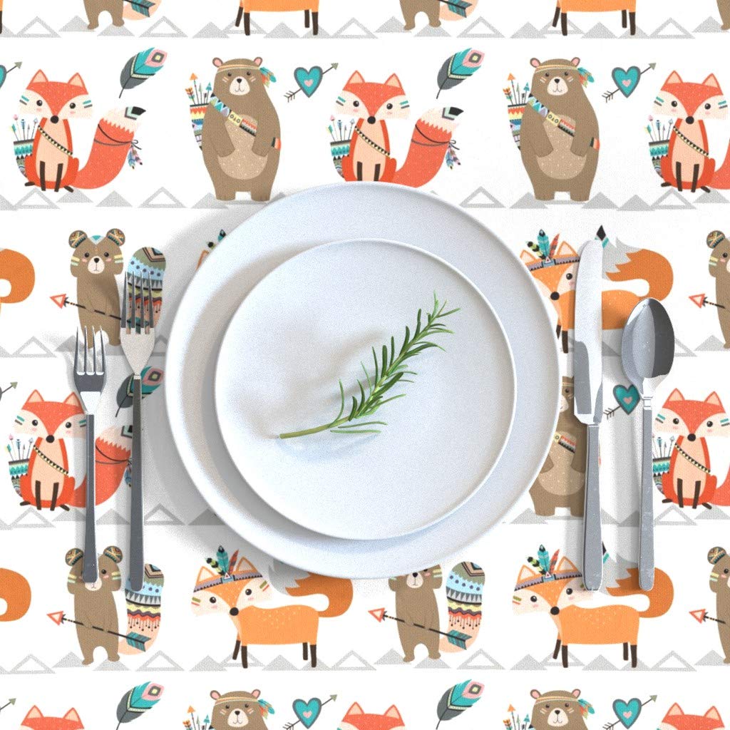 Custom Printed Spoonflower Cotton Sateen Tablecloth 70
