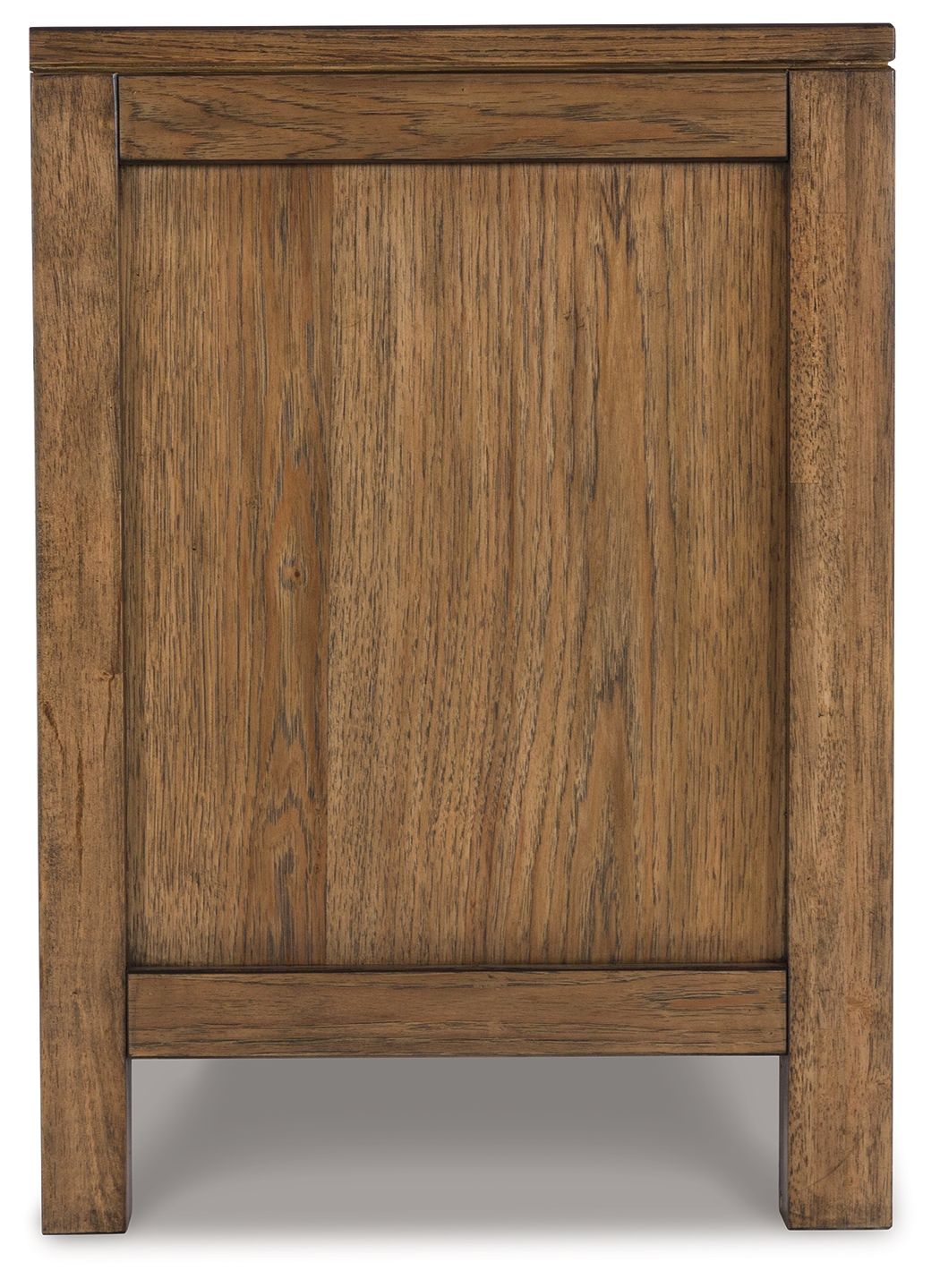 Cabalynn Light Brown Two Drawer Nightstand - Bedside Table for Bedroom, Living Room & Office - Compact Storage Solution with Smooth Gliding Drawers