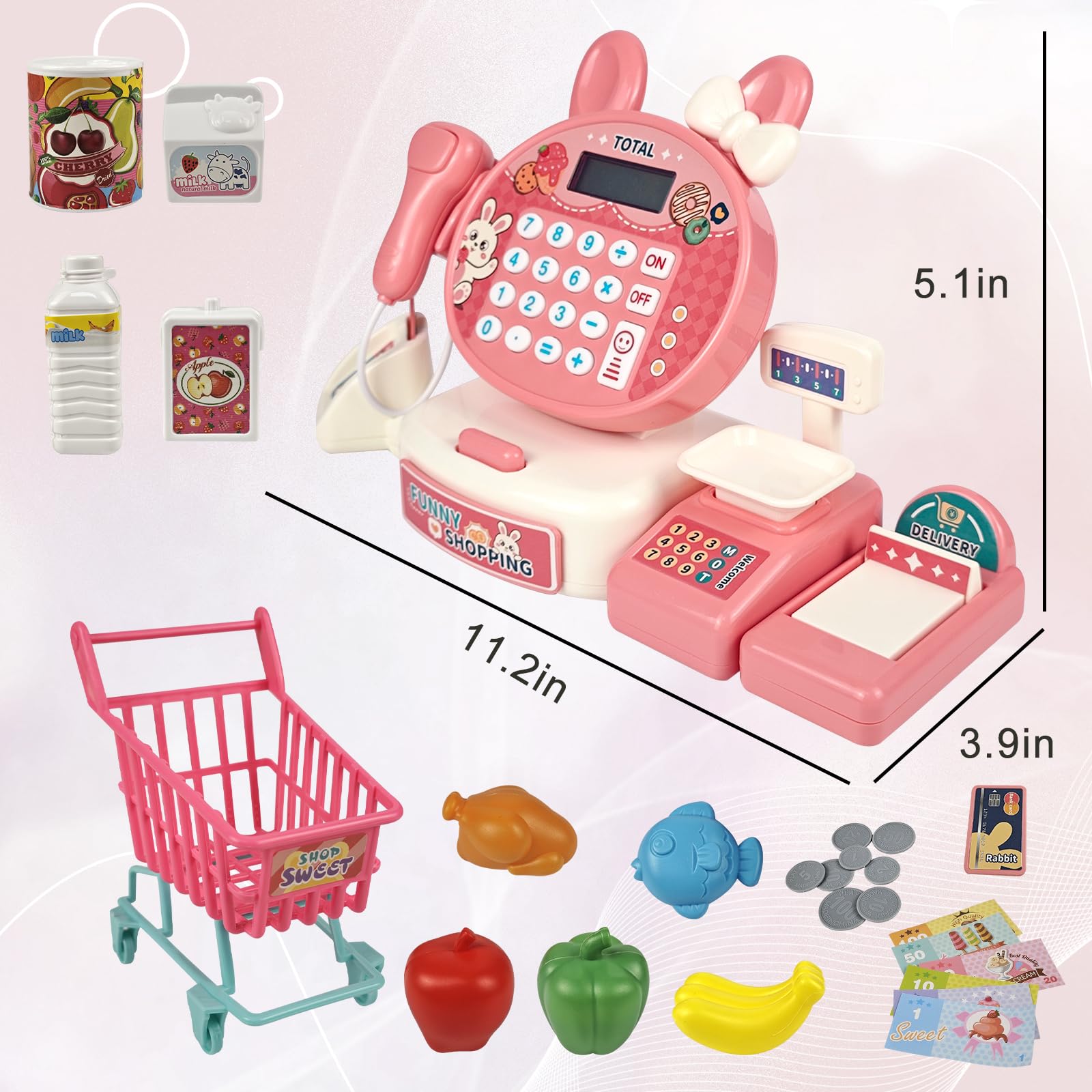 Kids Pretend Play Cash Register Toy Set with Calculator - Educational Toy for Ages 3+ | Perfect for Role Play, Math Learning & Birthday Gifts