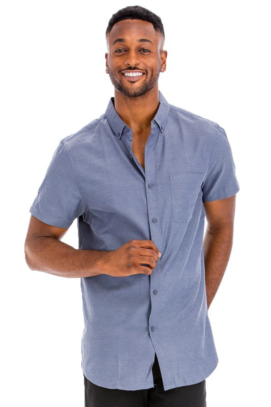 Weiv Men's Casual Short Sleeve Solid Color T-Shirts - Comfortable Breathable Cotton Shirts for Summer, Outdoor, Travel & Daily Wear