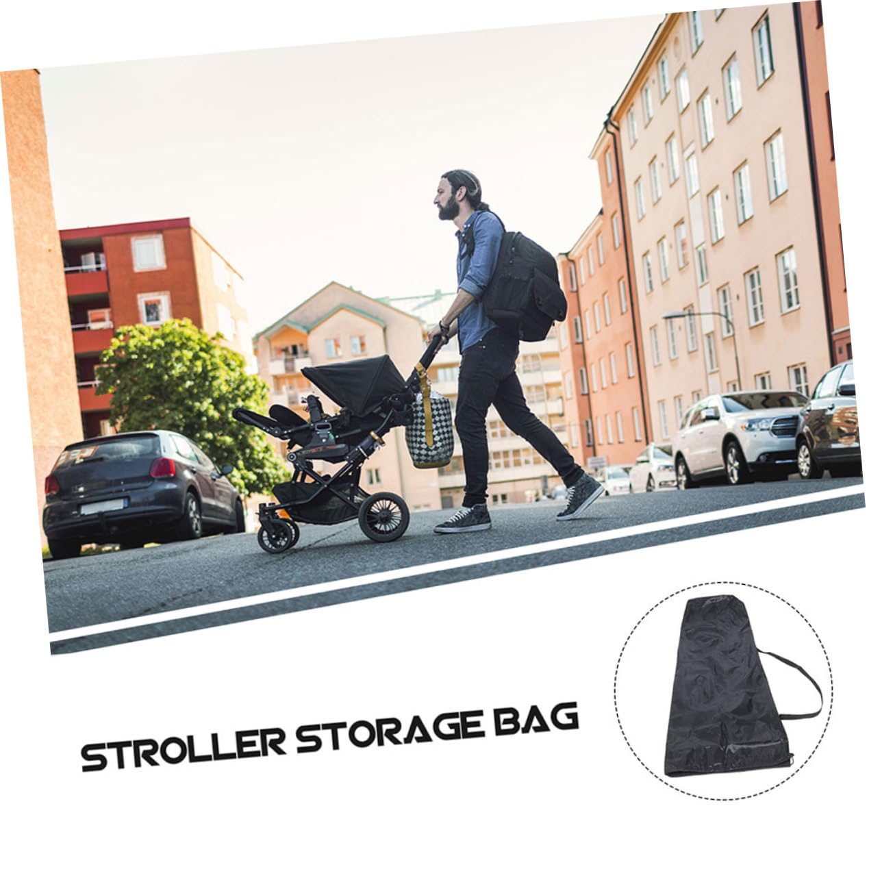 Totority 10-Pack Stroller Storage Bags - Durable Oxford Cloth Organizer for Baby Car Seat, Travel Accessories & Diaper Bag Essentials - Perfect for Road Trips, Airplane Travel & Daily Stroller Use