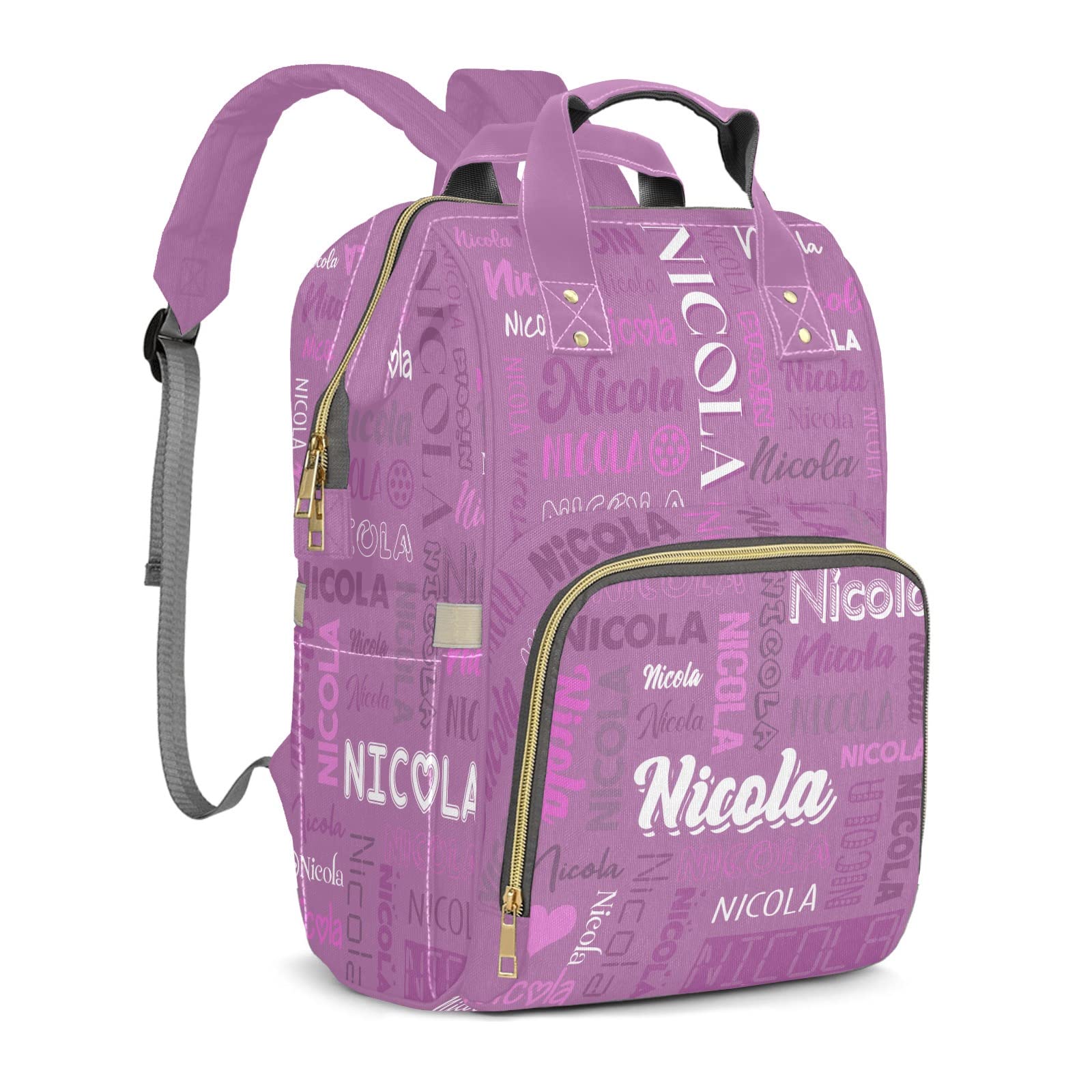 Custom Personalized Diaper Backpack - Large Capacity Waterproof Baby Bag for Boys & Girls with Name Embroidery | Fashionable Shoulder Bag for Moms | Perfect for Travel, Daycare & Everyday Use