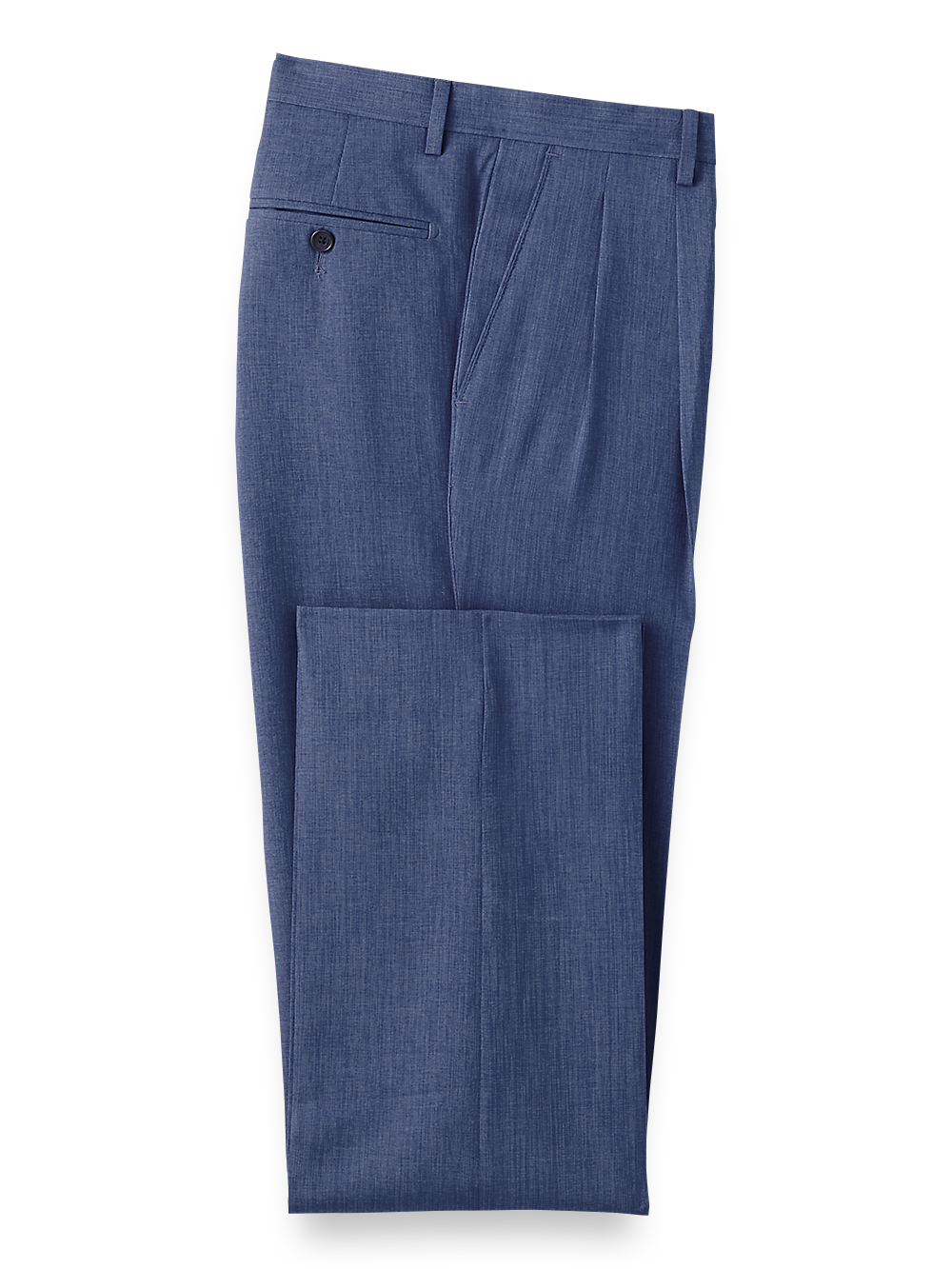 Stylish Pleated Travel Pants for Men & Women - Comfortable Navy Blue Wrinkle-Free Trousers - Perfect for Business Trips, Vacations & Casual Outings