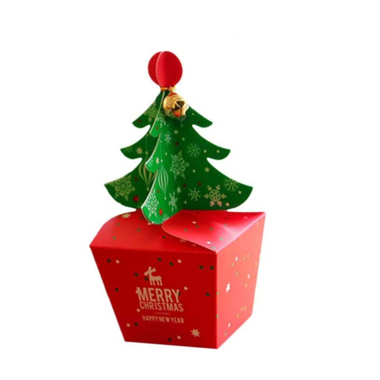 Healifty 10-Piece Christmas Bakery Gift Box Set - Cookie, Apple, Candy & Dessert Packaging for Holiday Treats | Perfect for Christmas Eve Gifts, Party Favors & Festive Dessert Presentation