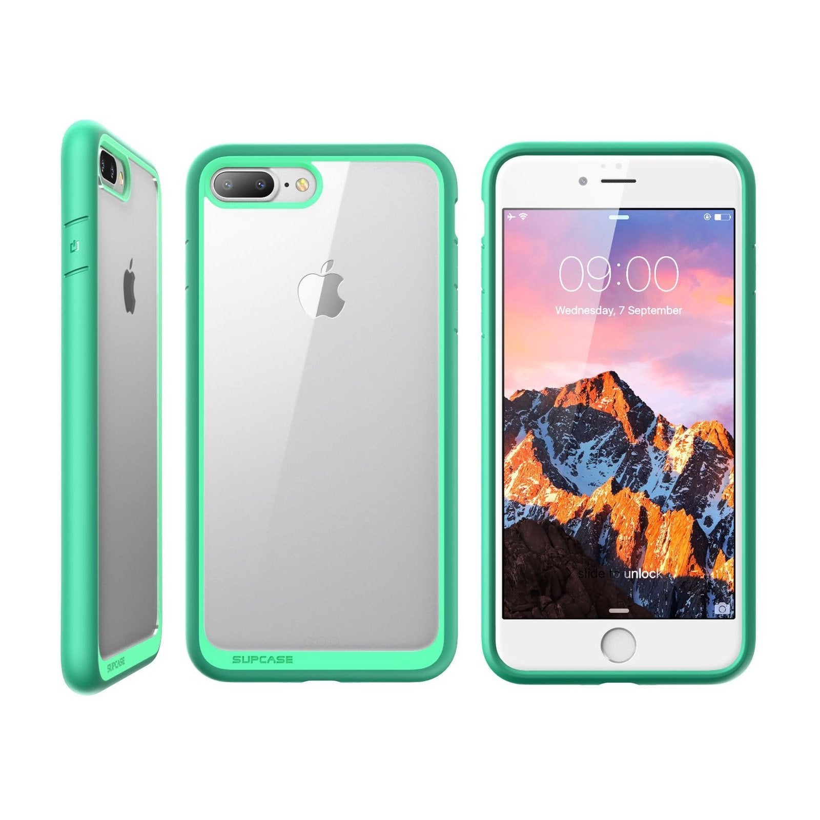 iPhone 8 Plus Case - Slim Clear Protective Cover with Unicorn Beetle Style in Green | Perfect for Everyday Use, Work & Outdoor Activities