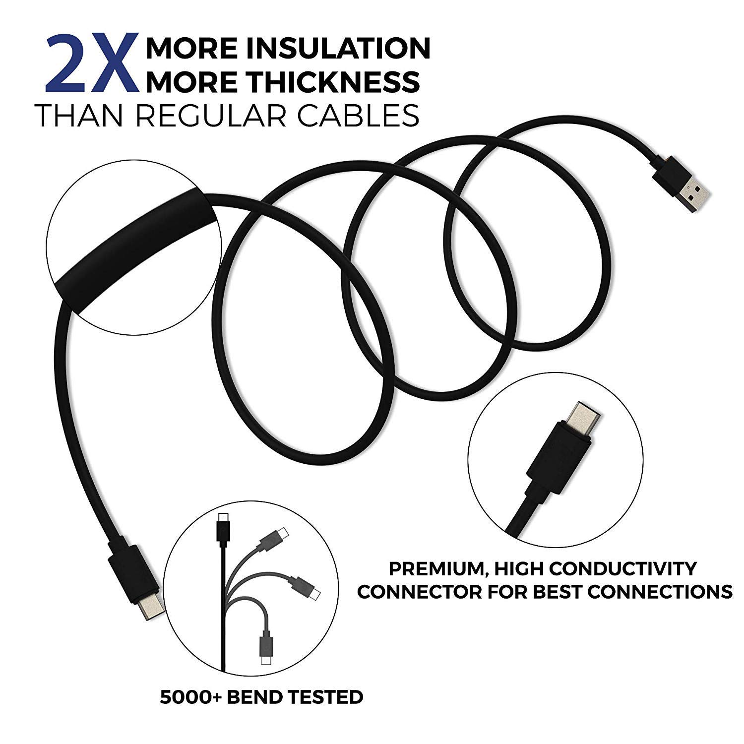Original Xiaomi Redmi Note 8/Note 8 Pro Type C USB Cable - 4A Fast Charging & Data Sync Cable (3.2ft/1m, Black) | Compatible with Dash Charge, Quick Charge 3.0 | Perfect for Home, Office & Travel Charging