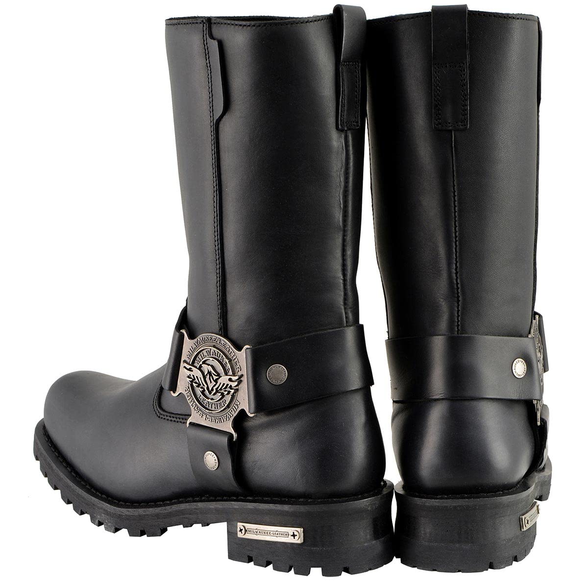 Milwaukee Men's Wide Harness Work Boots with Side Zipper - Black Size 15 - Durable Steel Toe Construction for Construction, Warehouse & Outdoor Work
