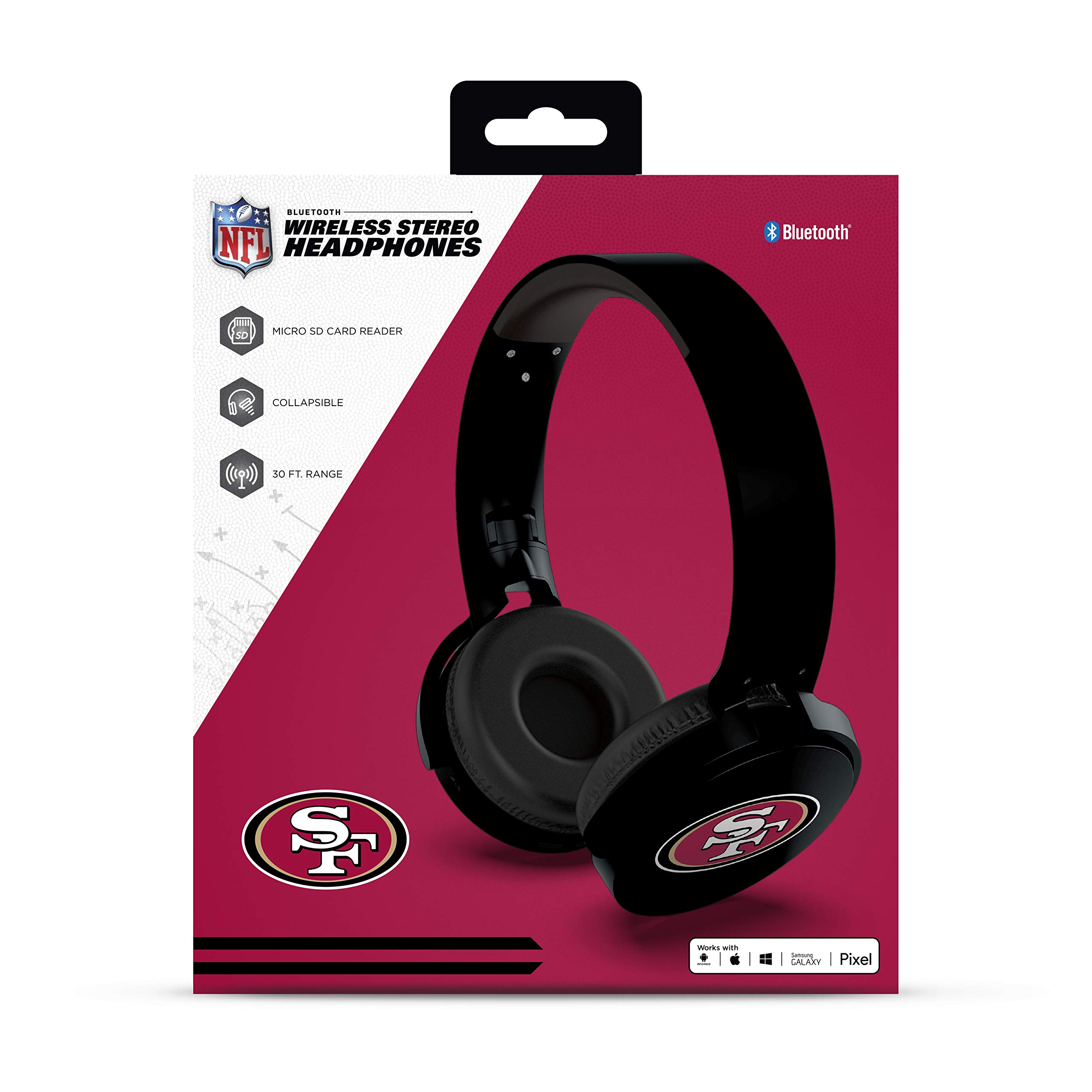 SOAR NFL Wireless Bluetooth Headphones - Noise Cancelling Over-Ear Headset with Mic for Football Fans, Sports & Gaming - Perfect for Game Day, Workouts & Travel