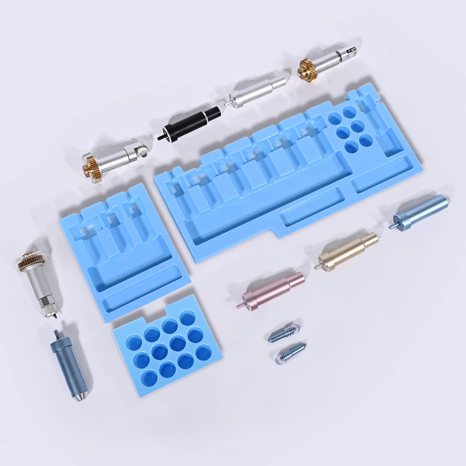 Premium Blade Storage Insert for Cricut Maker 3 & Maker - Organizer Tray for Blades, Drawer Housing & Quickswap Tips (Blue) - Perfect for Crafting, Scrapbooking & DIY Projects (Blades & Housing Not Included)