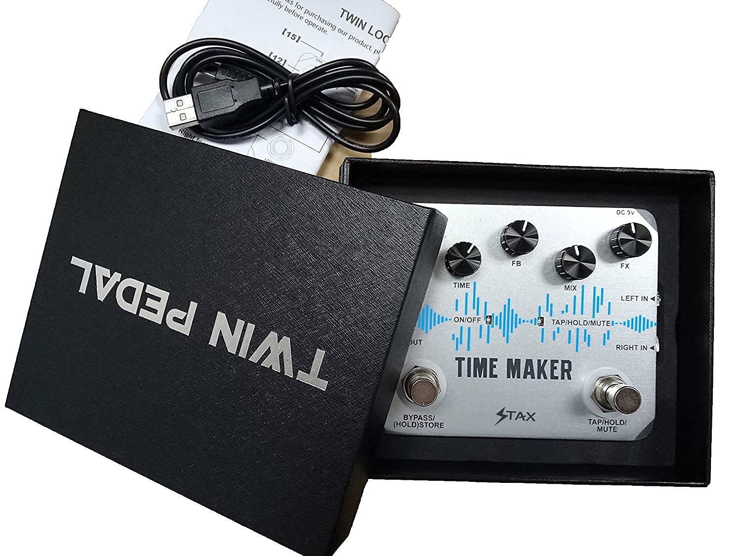 Stax Time Maker Guitar Delay Pedal - 11 Ultimate Delay Effects with Tap Tempo for Electric Guitarists | Perfect for Live Performances & Studio Recording