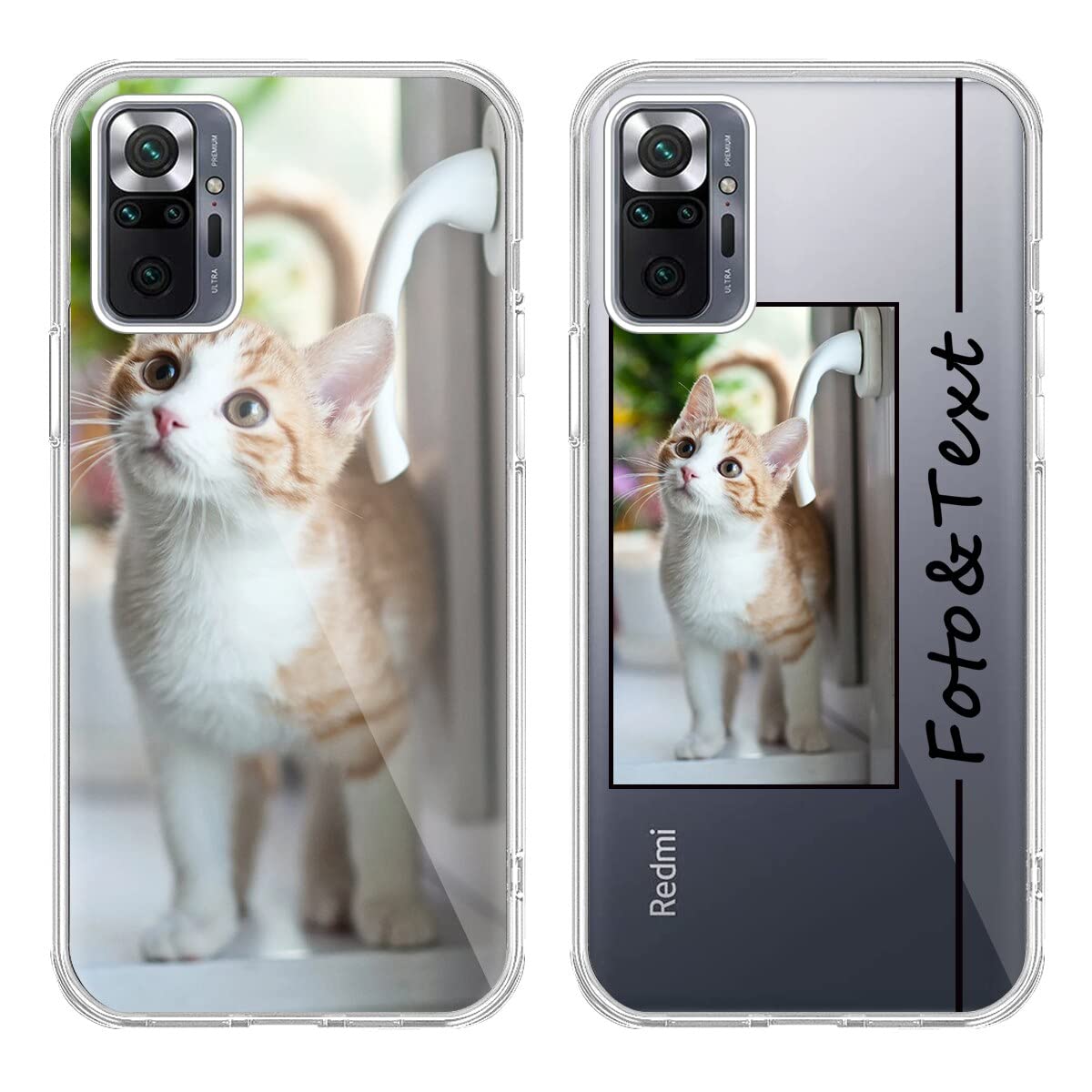 Customizable Transparent Phone Case for Xiaomi Redmi Note 10S 4G (6.43