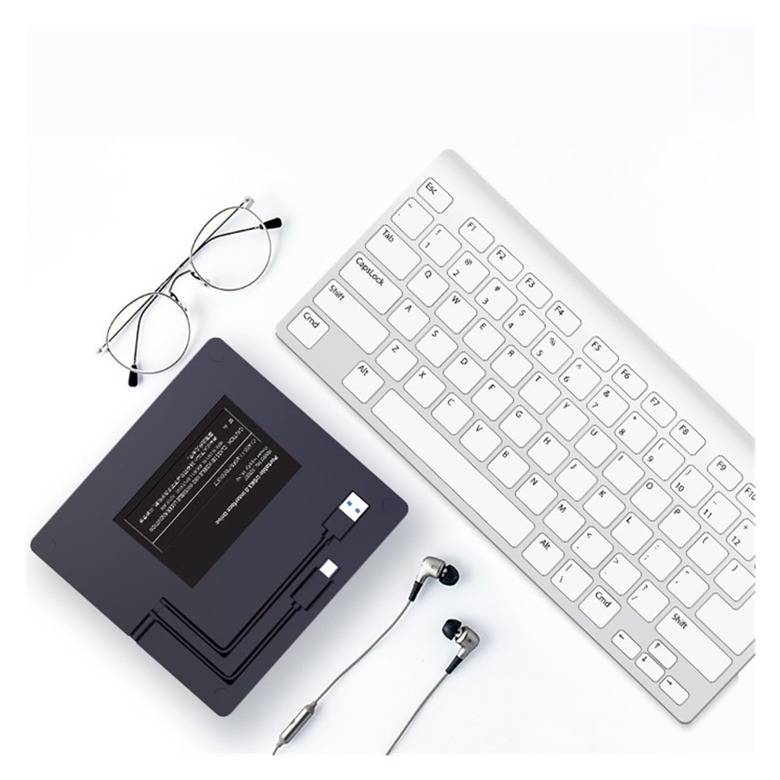External DVD Drive USB 3.0 - Portable CD/DVD Burner for Laptop, Desktop, Mac & PC | Fast Data Transfer | Plug & Play | Compatible with Windows/Mac | Perfect for Movies, Software Installation & Data Backup