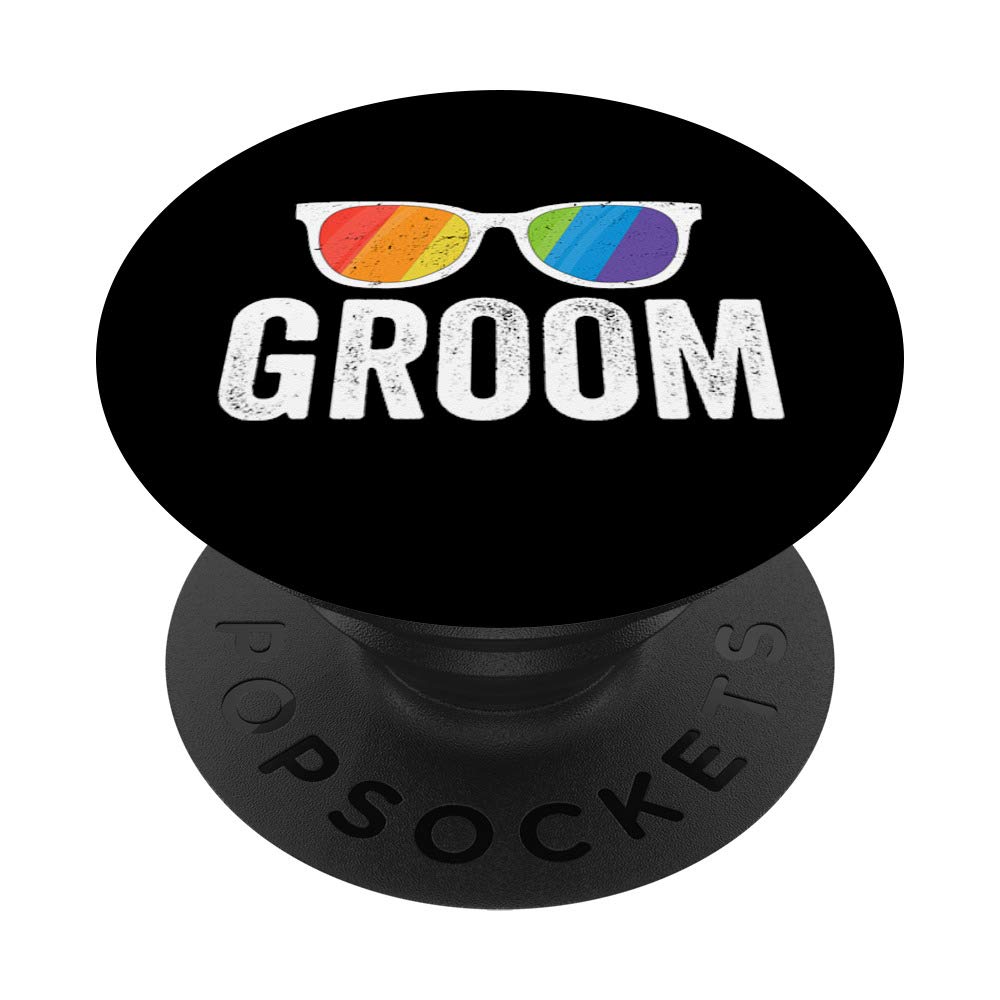 LGBTQ+ Wedding & Bachelor Party Groom PopSockets - Phone Grip & Stand for iPhone, Samsung, Tablets - Perfect for Gay Weddings, Bachelor Parties & Pride Celebrations
