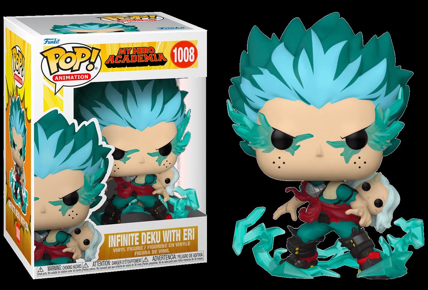 My Hero Academia - Infinite Deku with Eri Funko Pop! 3.75-Inch Vinyl Figure Collectible (Bundled with Pop Protector Case) - Perfect for Anime Fans, Display & Collection Protection