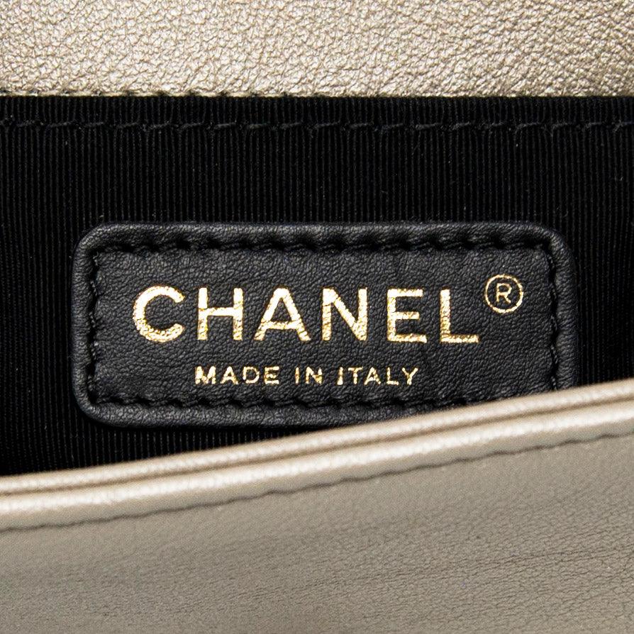 Chanel Metallic Mini Scaled Boy Bag - Luxury Crossbody Bag for Women | Perfect for Evening Parties, Date Nights & Special Occasions