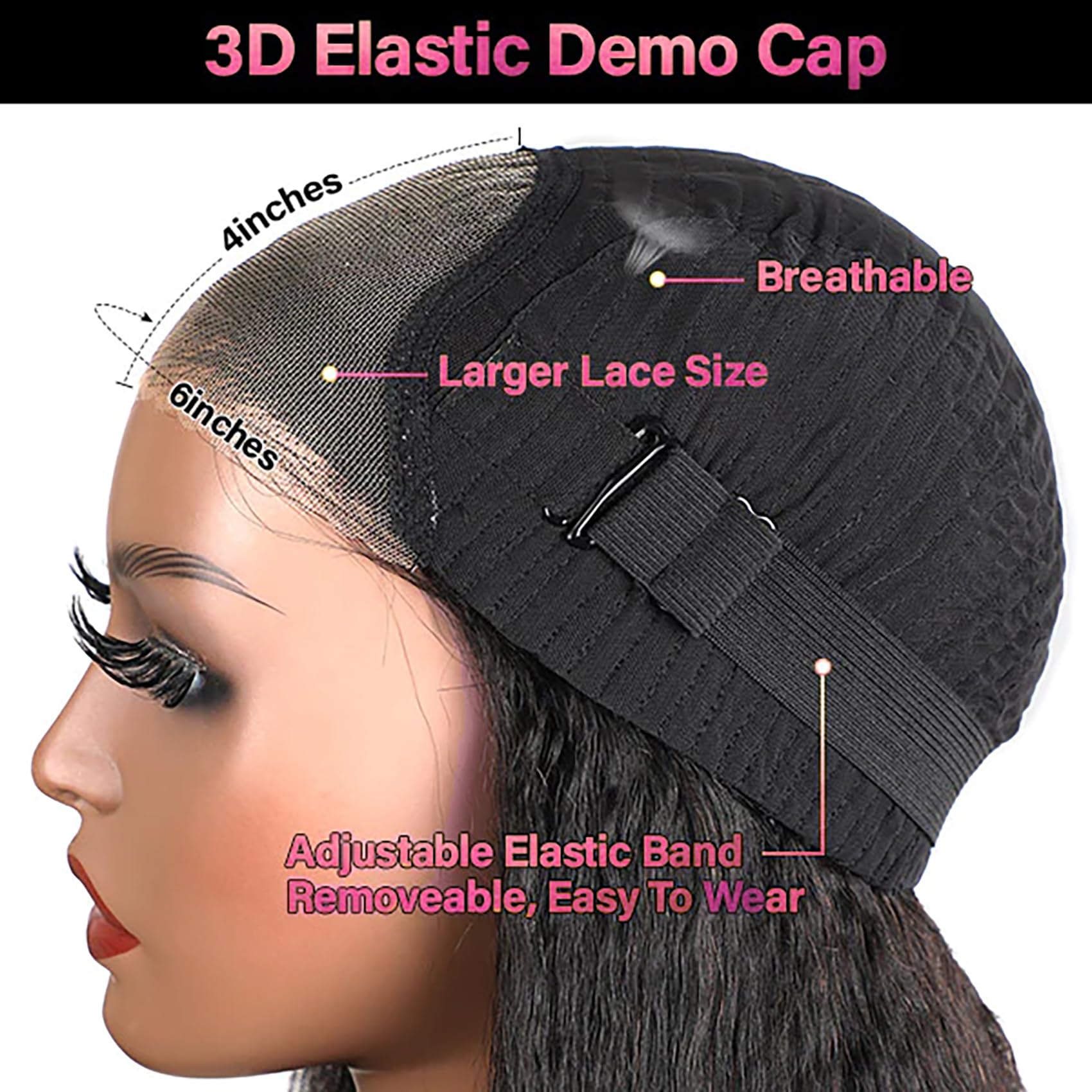 Go Glueless Wigs for Women - 100% Human Hair 22Inch HD Lace Front Wig with Pre Plucked & Pre Cut 4X6 Lace | Beginner Friendly, Natural & Comfortable | Perfect for Daily Wear, Cosplay & Protective Hairstyles