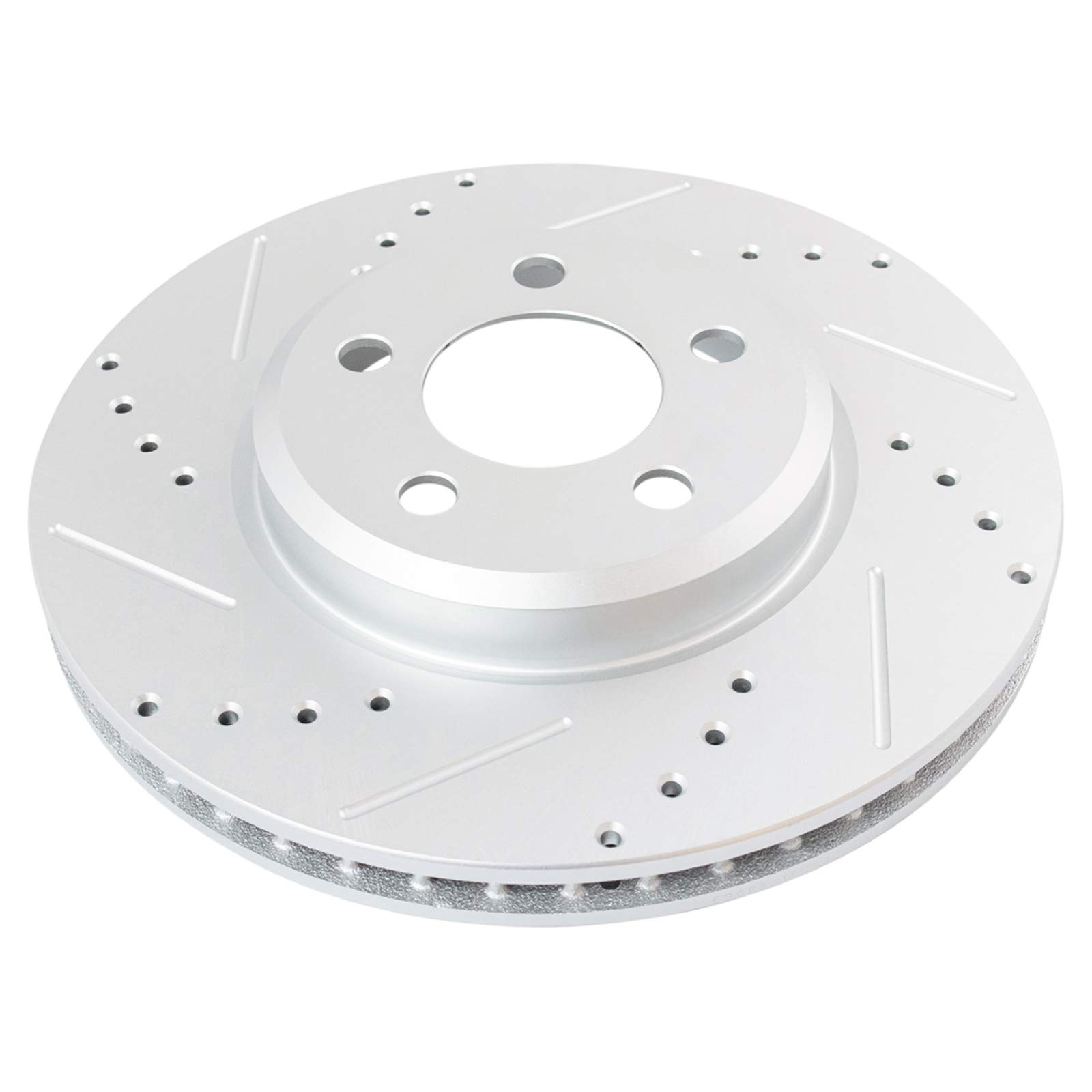 TRQ Front Brake Calipers with Ceramic Pads & Drilled Rotors - Compatible with Dodge 300, Charger, Magnum - High Performance Braking for Street & Track Use