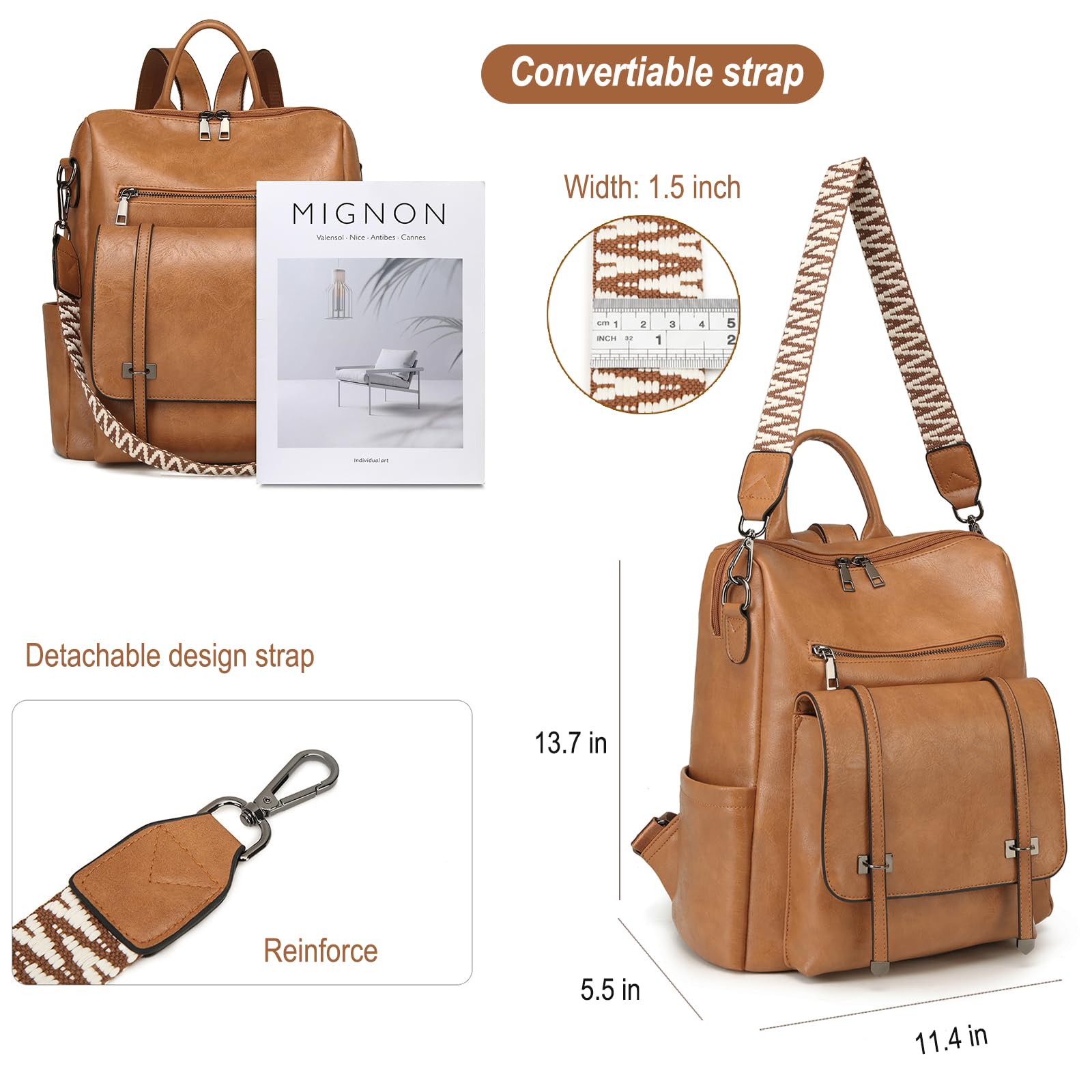 Stylish Women's Backpack Purse - Travel & Daily Use Handbag
