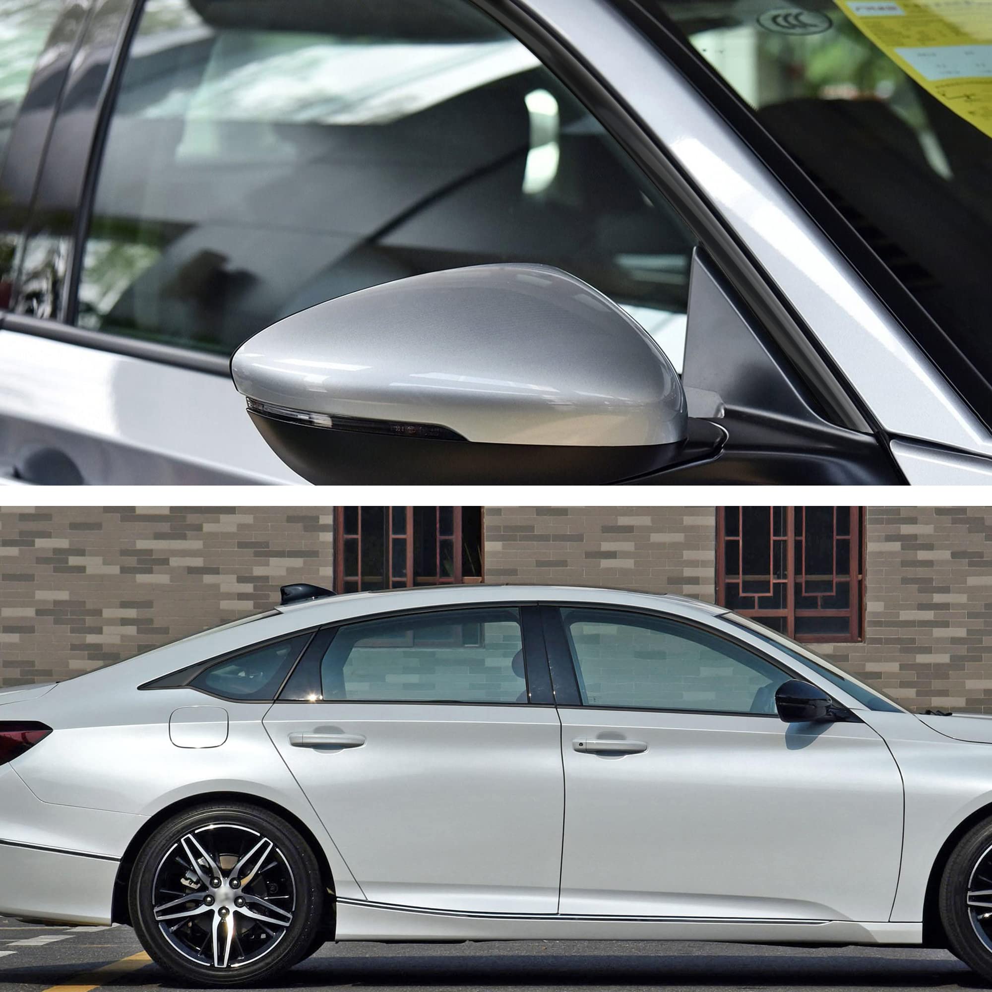 Honda Accord Sedan 2018-2022 Car Window Edge Vinyl Stickers - Glossy Black Auto Window Cover Strip Trim Accessories for Style & Protection - Perfect for Customization, UV Protection, and Enhanced Vehicle Appearance