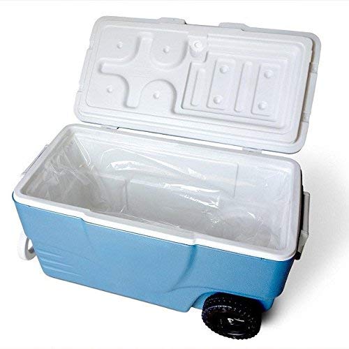 BPA-Free Disposable Cooler Liner for Fishing, Camping, BBQ, Picnics & Outdoor Parties – Plastic Ice Chest Insert Fits Most 16QT to 150QT Coolers – Perfect for Keeping Drinks Cold, Food Fresh & Meat Chilled
