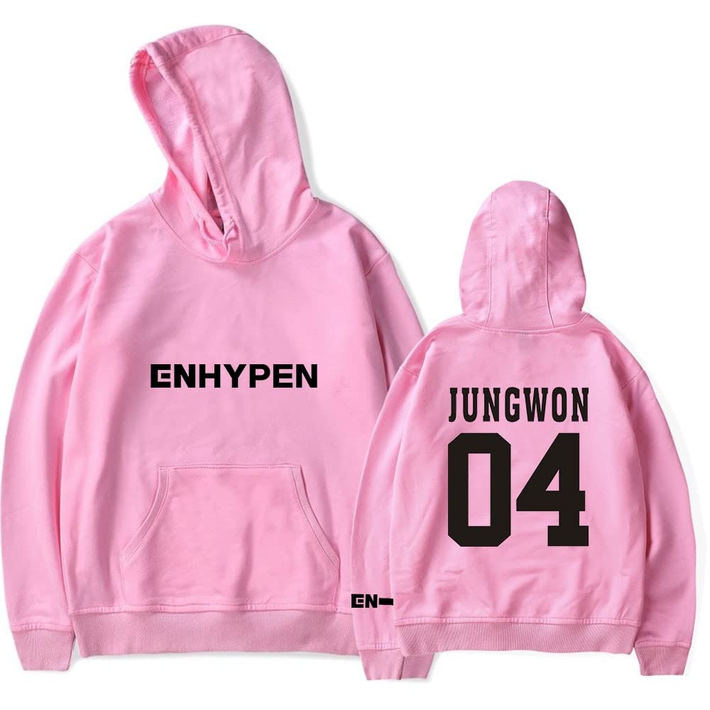 Enhypen Official Merch Hoodie - 90s Korean Kpop Group Unisex Pullover Sweatshirt | Harajuku Streetwear Fashion for Men & Women | Perfect for Concerts, Fan Meetings & Casual Wear