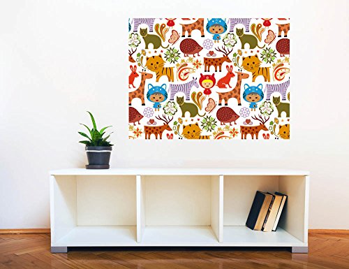 Baby Animals in Garden Pattern
