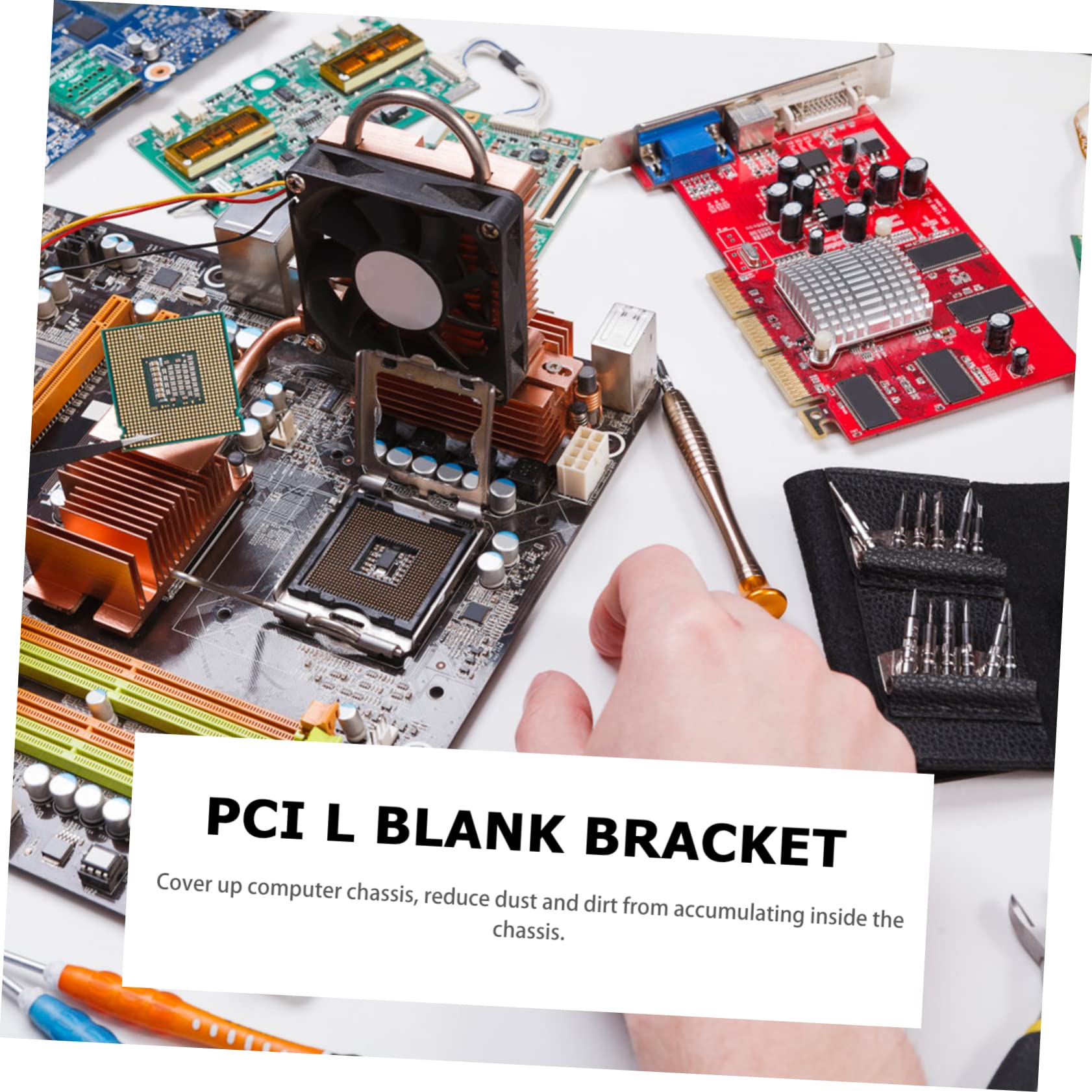 20 Pack Steel PCI Slot Cover Bracket with DP VGA Ventilation - Dustproof Expansion Slot Covers for PC Computer Case - Perfect for Gaming Rigs, Workstations & Server Builds