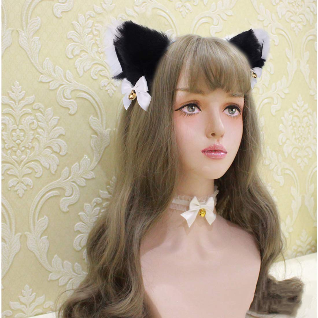 Fxaelian Animal Fox Cat Dog Ears Headband - Cute Fluffy Cosplay Costume Accessories for Halloween, Party, Anime Conventions & Dress Up Play