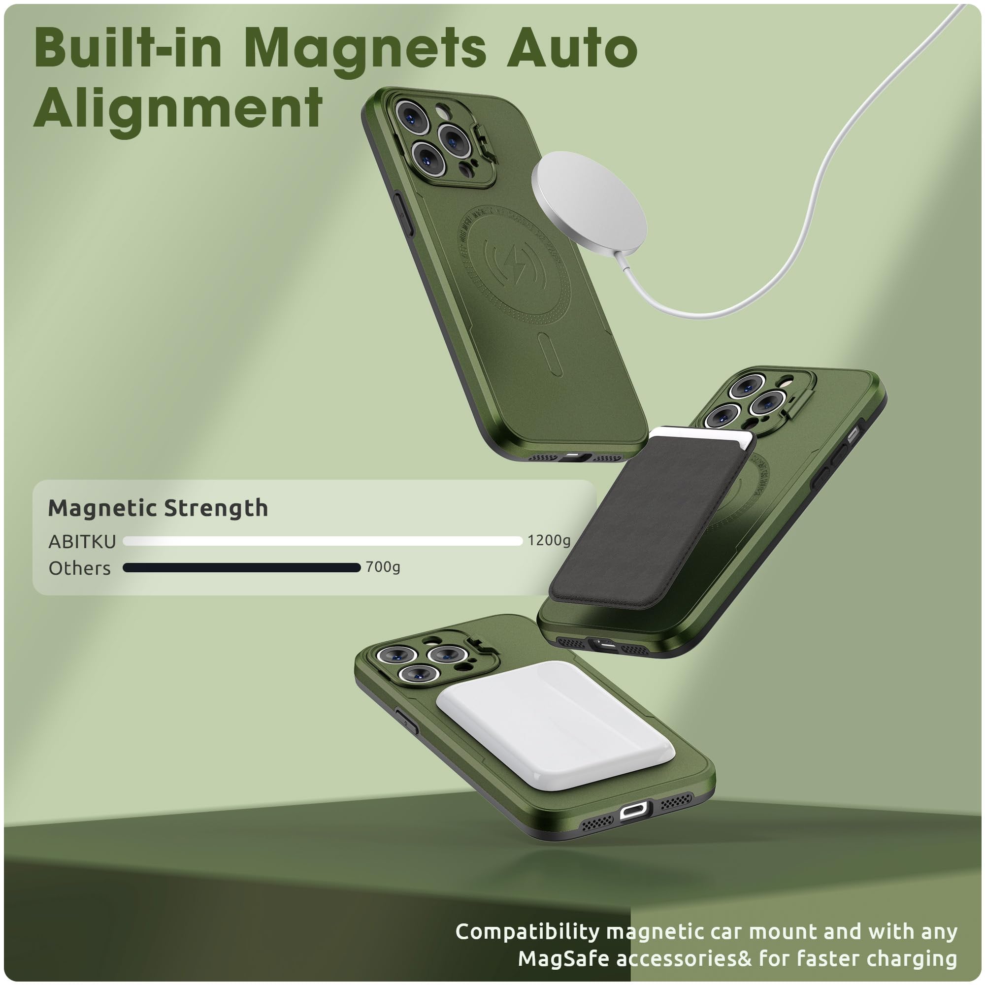 ABITKU Magnetic Case for iPhone 15 Pro Max (6.7