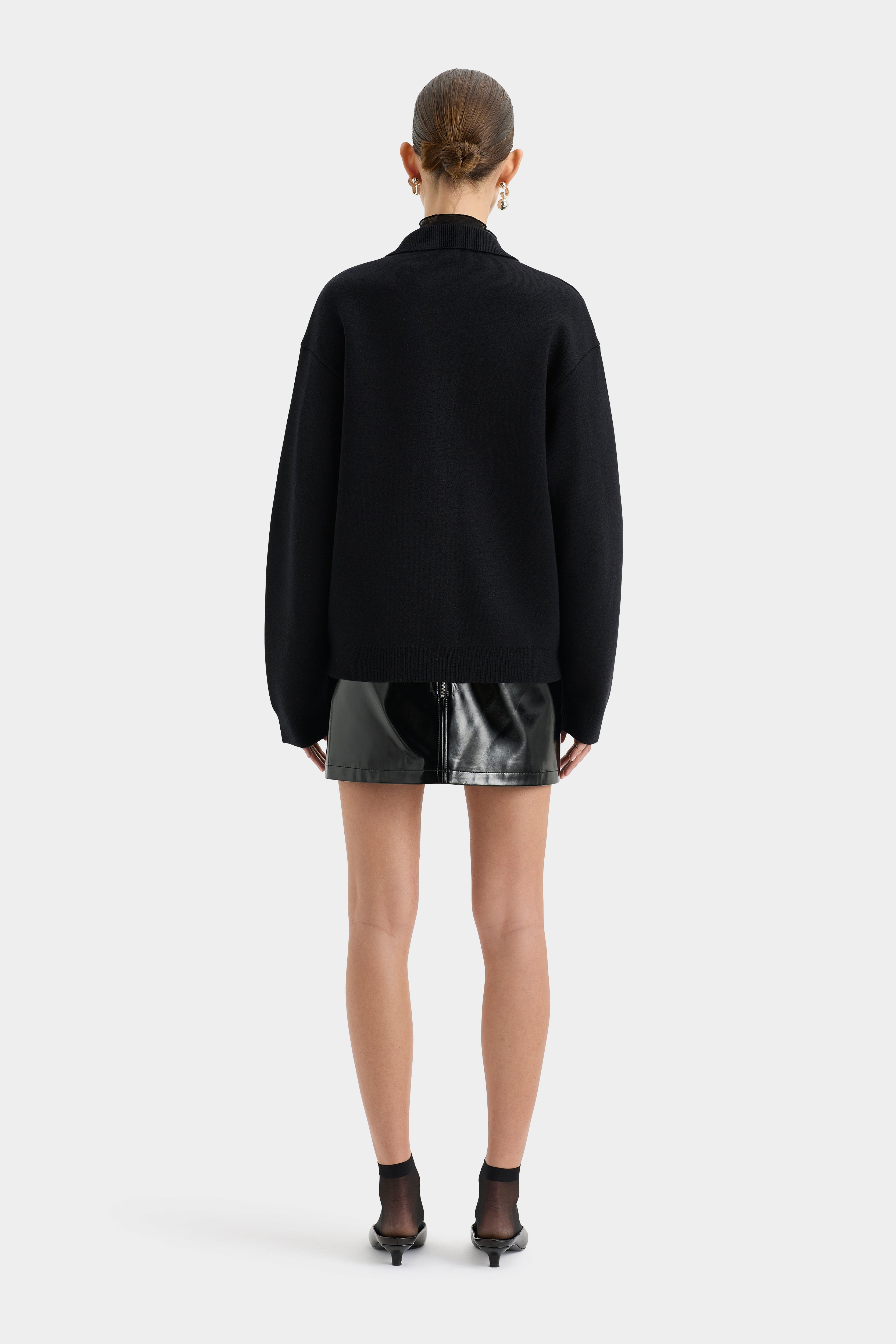 Midnight Black Mini Skirt for Women - Sexy High Waist Short Skirt for Night Out, Party, and Date Night