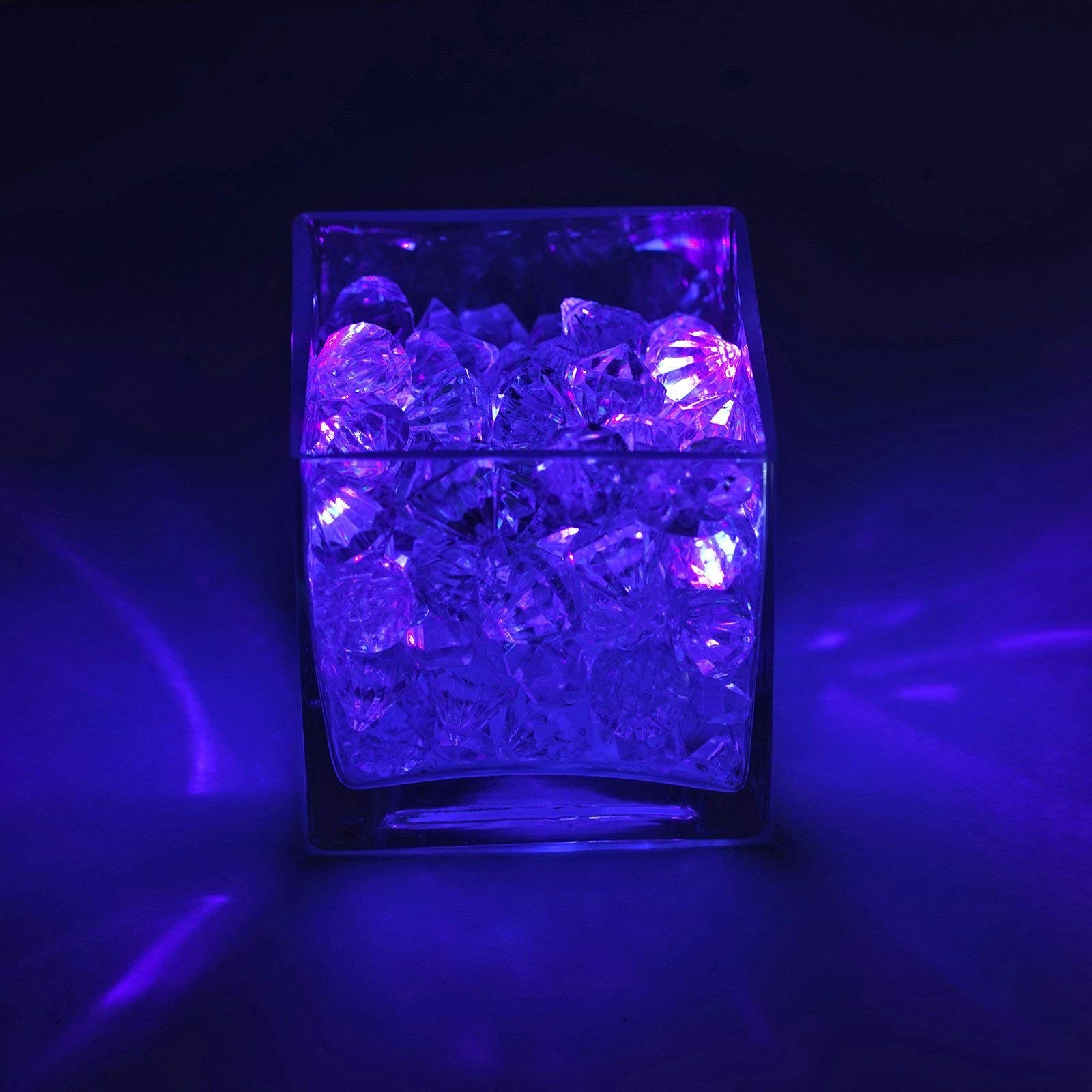 12 Pack Purple Waterproof LED Vase Lights - Battery Operated Small Fairy Lights for Wedding Centerpieces, Party Decor, Home Decoration - Perfect for DIY Floral Arrangements & Tabletop Displays