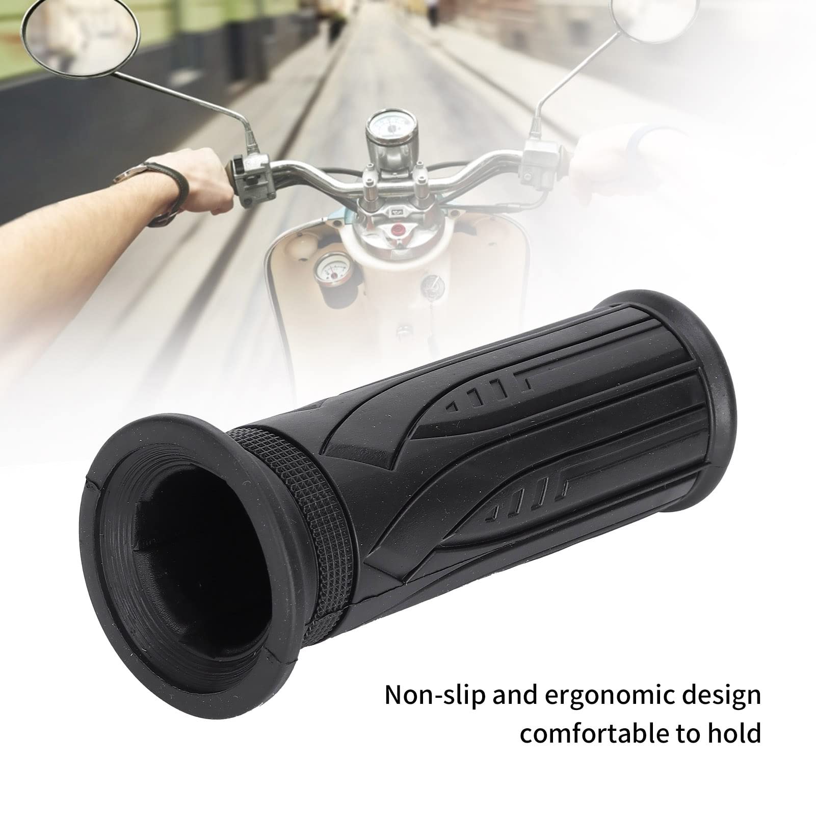 60V Electric Bike Scooter Throttle Grip Set with LED Digital Meter & Power Switch - Replacement Hand Throttle for E-Bike Handlebar - Perfect for Commuting, Off-Road & Urban Riding