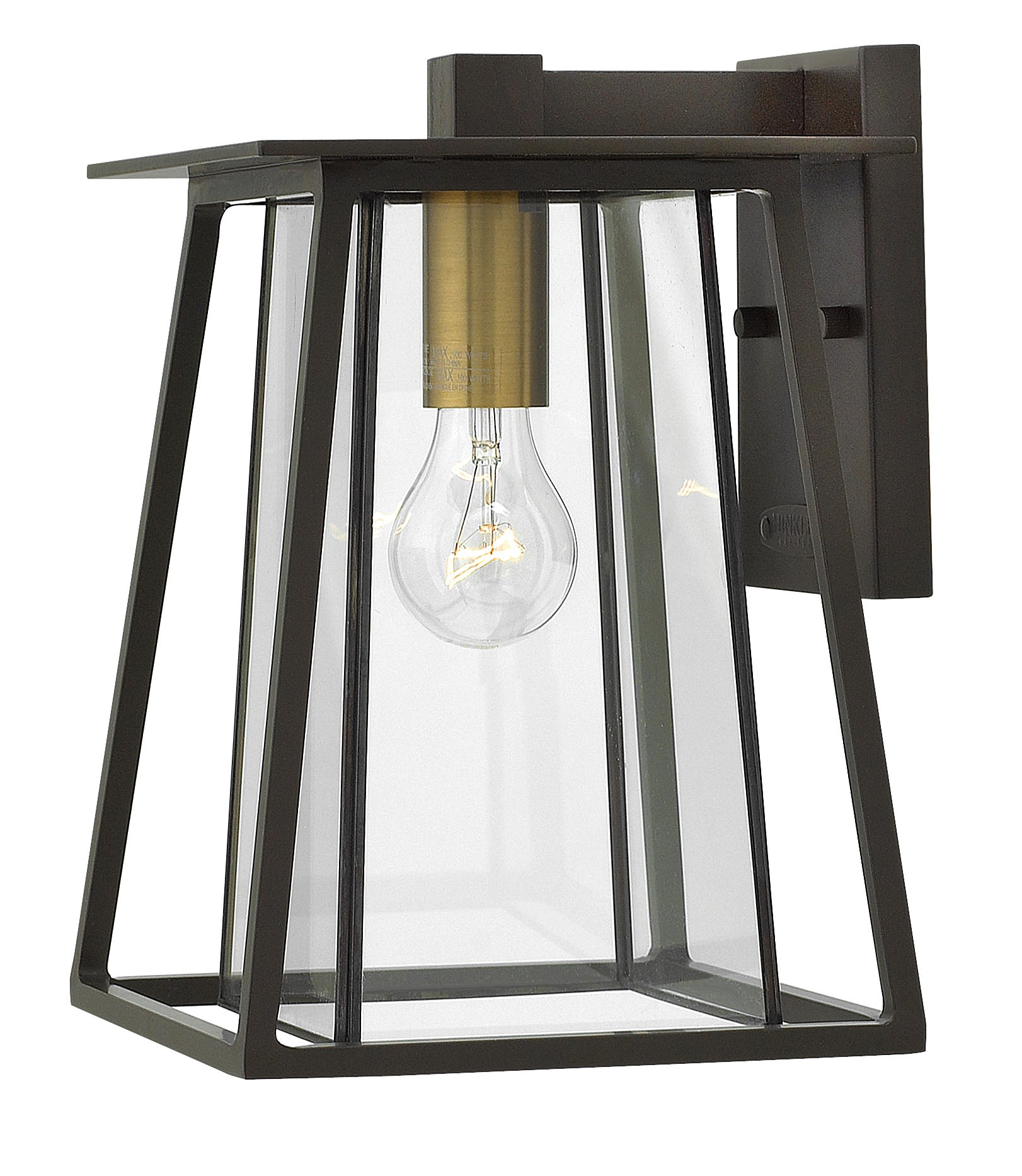 12H Walker 1 Light Small Outdoor Wall Light in Buckeye Bronze - Durable Exterior Sconce for Porch, Patio & Garden Lighting | Weather-Resistant Outdoor Fixture