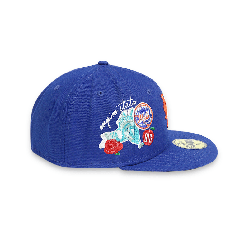 New York Mets City Cluster Blue Men's MLB 59FIFTY Fitted Baseball Cap - Official Licensed Hat for Mets Fans, Game Day & Streetwear Fashion