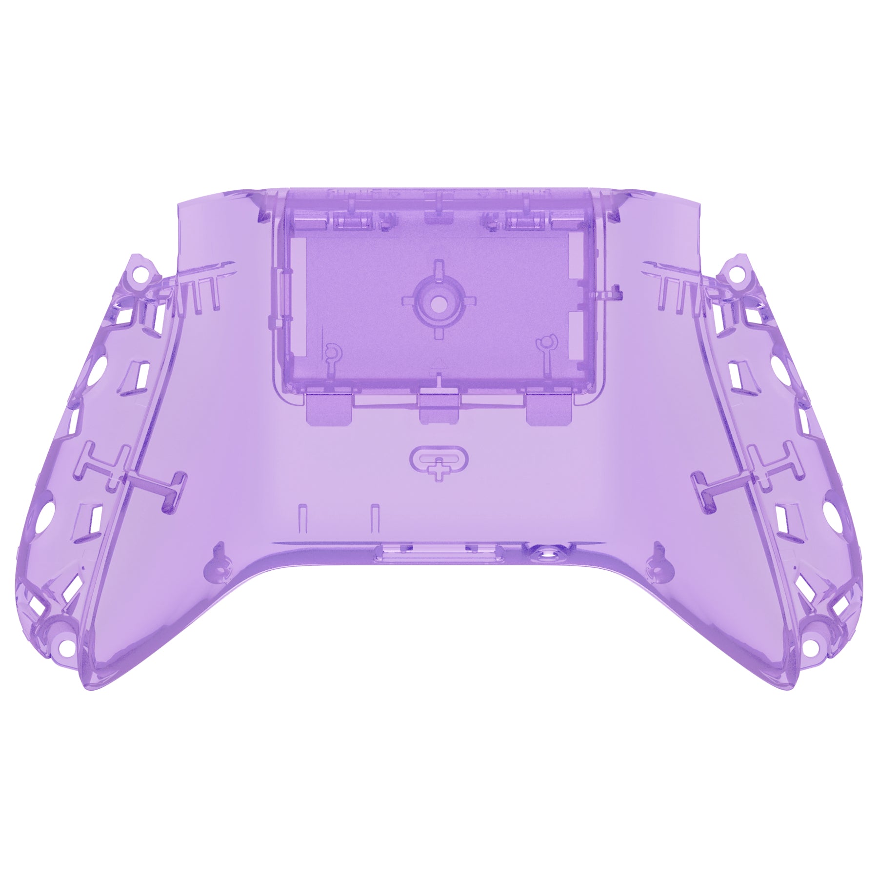 eXtremeRate Clear Atomic Purple Replacement Backplate Cover for Xbox Series S/X & Core Controller Model 1914 - DIY Custom Shell with Battery Door (Controller & Side Rails Not Included) - Perfect for Gaming Enthusiasts & Custom Mods