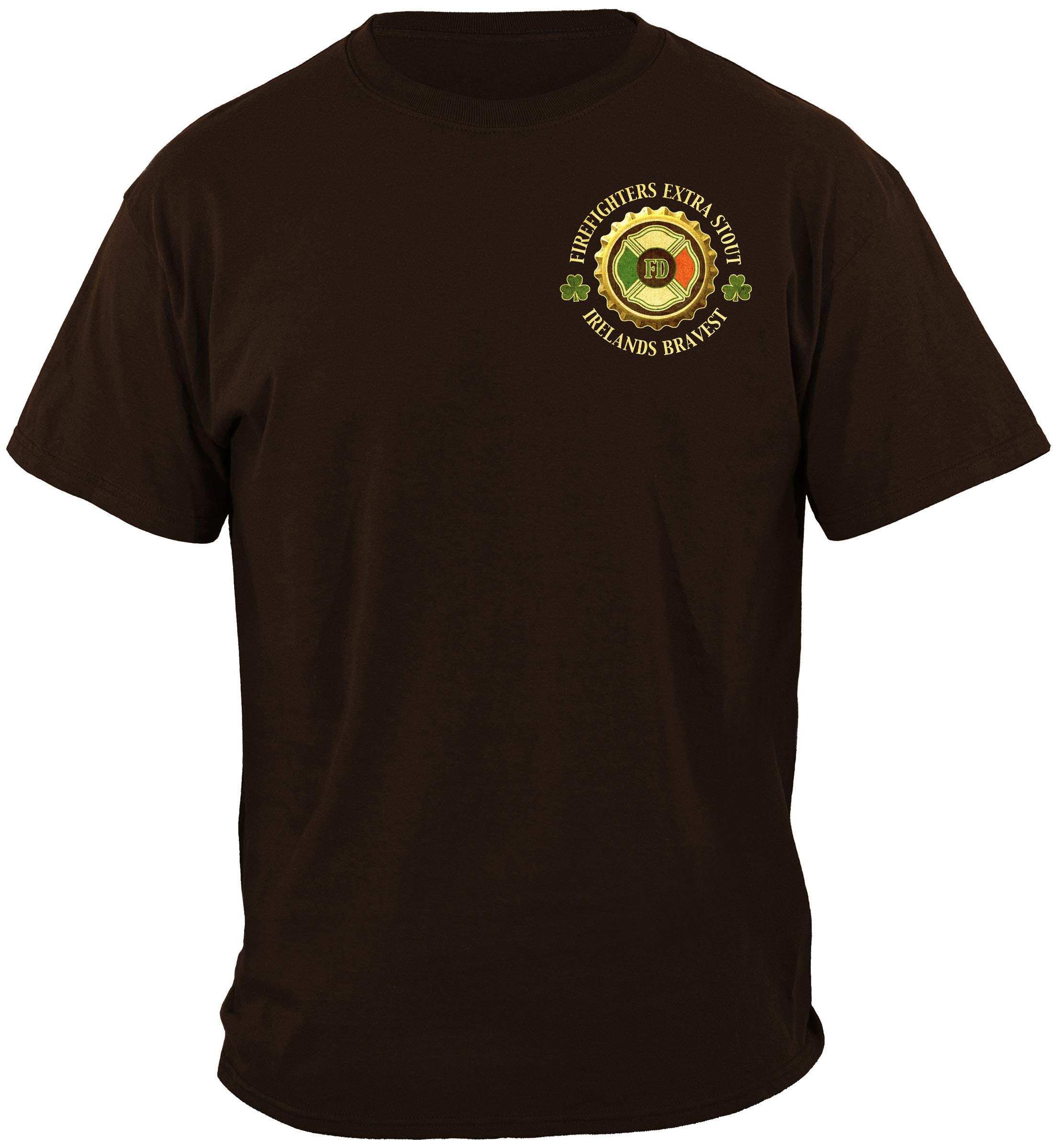 Erazor Bits Firefighter T-Shirt - Steel Fire Wings Design with Foil Stamp for Men - Perfect for Firefighter Appreciation, EMS Gifts & First Responder Events