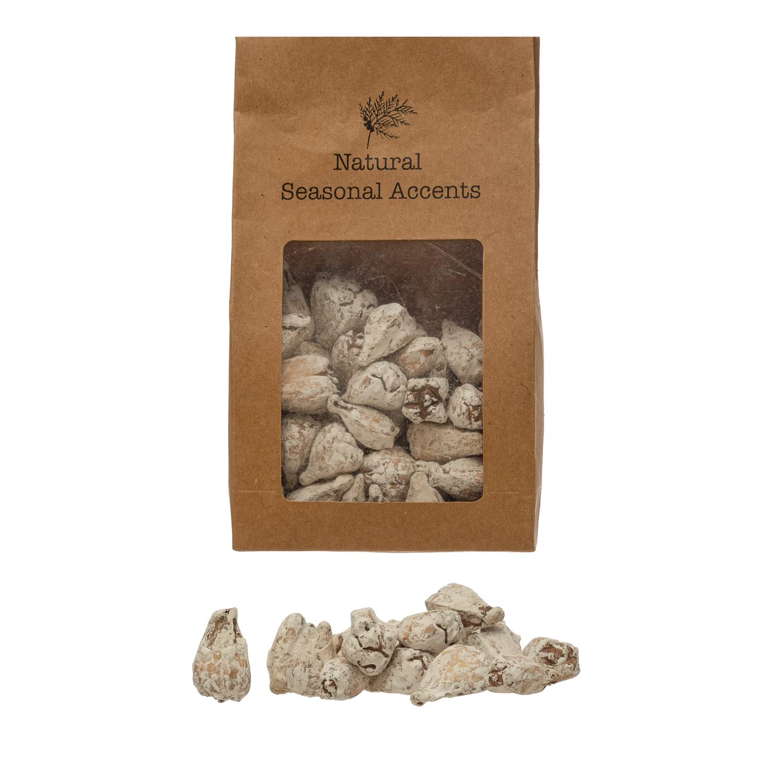 Creative Co-Op Natural Dried Hala Fruit in Eco-Friendly Kraft Bag - Perfect for Home Decor, Hawaiian Crafts & Tropical Party Decorations