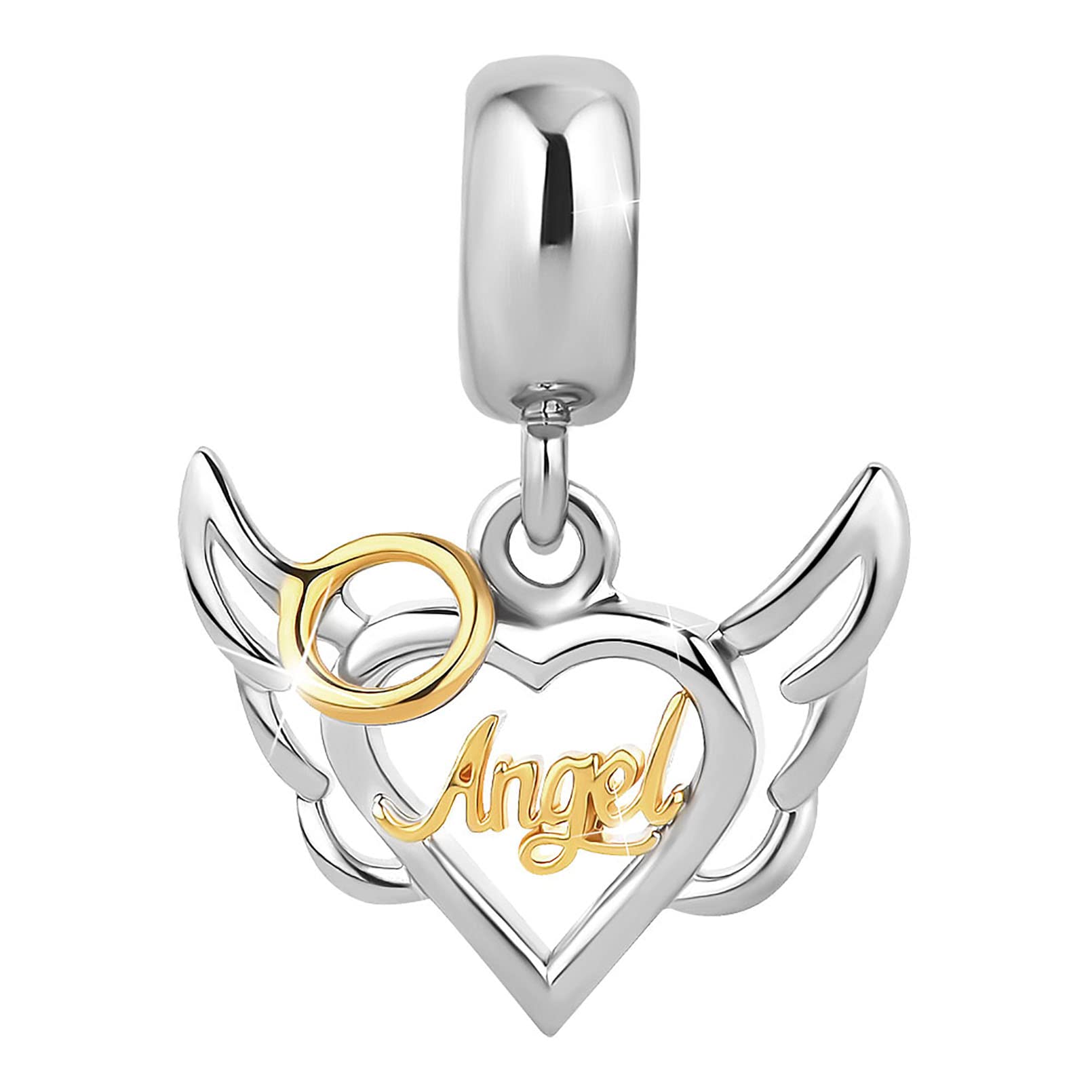 Guardian Angel Charm Pendant for Pandora Bracelets - Dangle Charm for Women, Gift for Birthday, Christmas & Special Occasions | Perfect for Jewelry Making, DIY Crafts & Personalized Gifts
