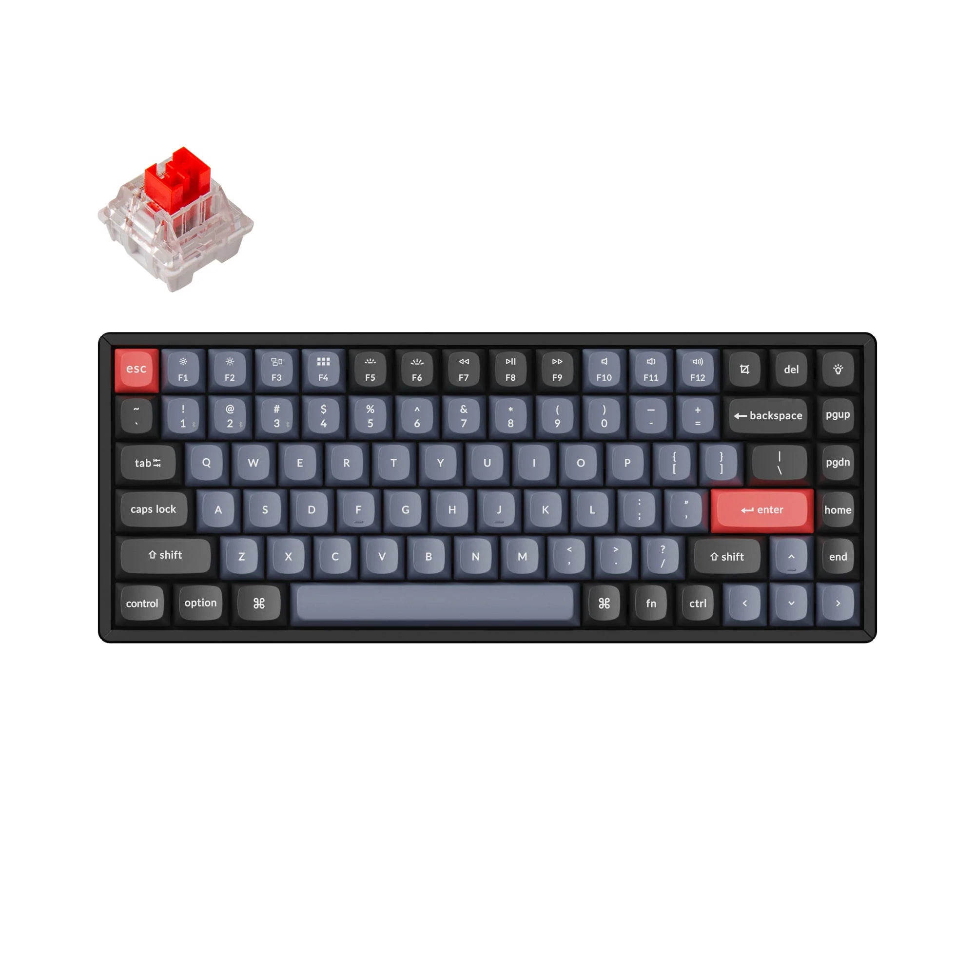 Keychron K2 Pro 75% Layout Wireless Mechanical Keyboard - Hot-Swappable, QMK/VIA Programmable, Bluetooth/USB-C - Perfect for Mac, Windows, Gaming & Office Work