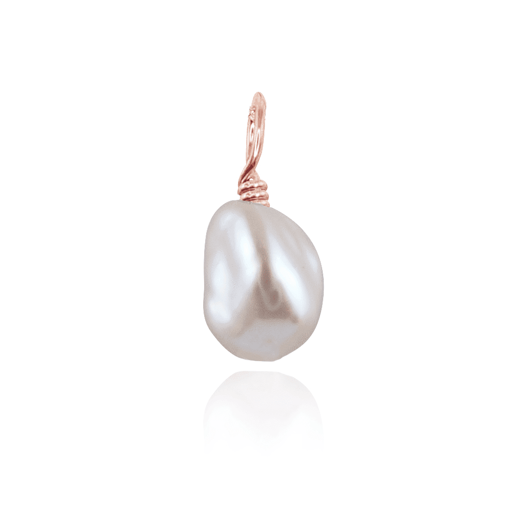 Natural Freshwater Pearl Crystal Pendant Necklace - Elegant Tiny Raw Pearl Jewelry for Women, Gift for Her, Perfect for Weddings & Special Occasions