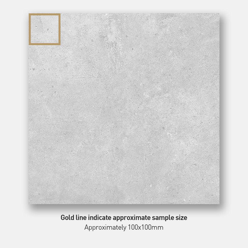 Premium 450x450mm Light Grey Lappato Porcelain Tile - Unrectified Concrete Look for Modern Floors | Ideal for Living Rooms, Kitchens & Commercial Spaces