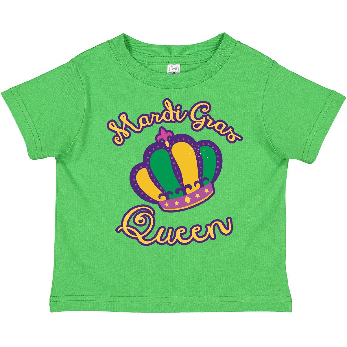 Inktastic Mardi Gras Queen Toddler T-Shirt | Fun Festive Toddler Outfit for Carnival, Birthday & Holiday Celebrations