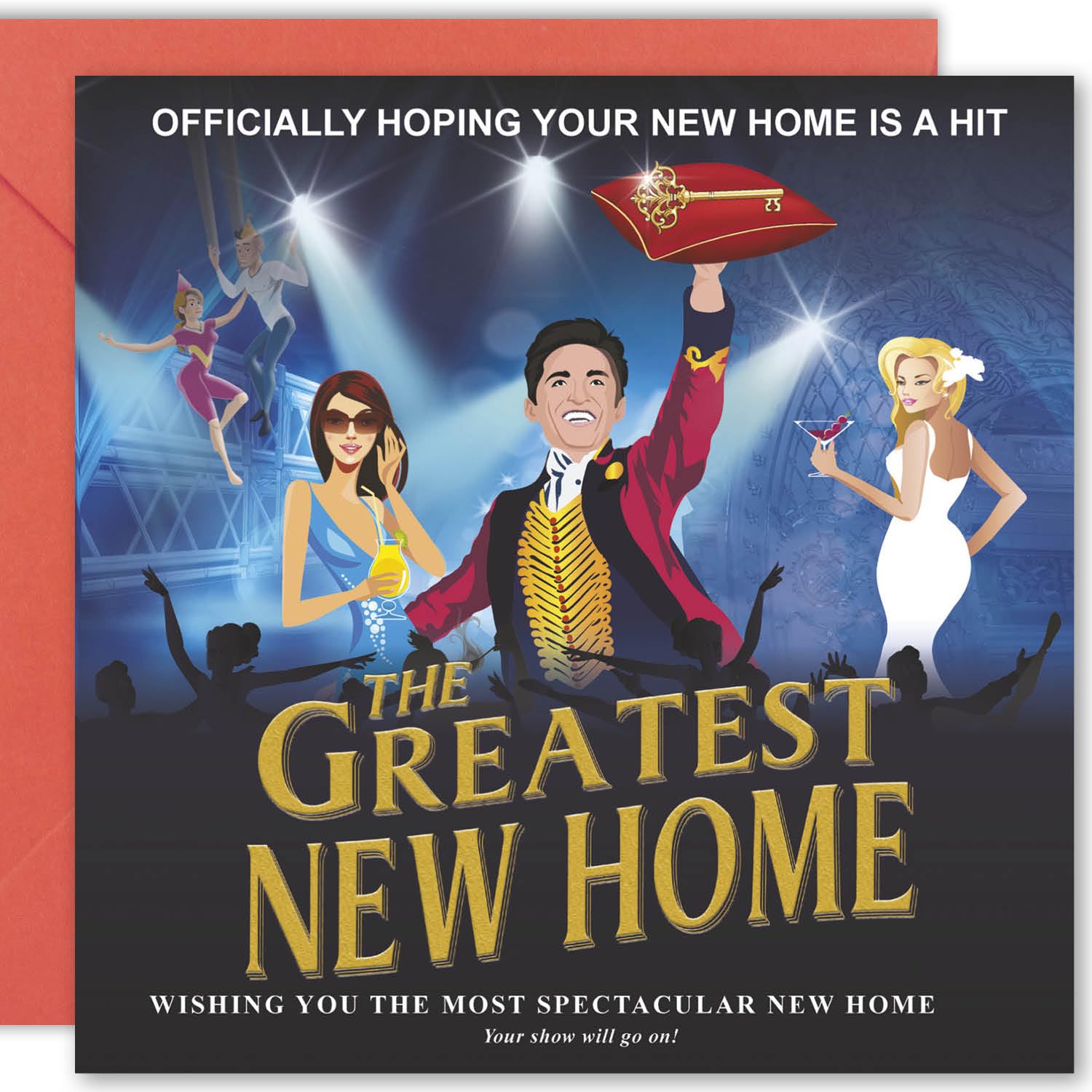 Funny Housewarming Card - Cult Kitty The Greatest New Home Greeting Card - Perfect for Friends, Family, Son or Daughter - Ideal for New Home Celebrations & Warm Wishes